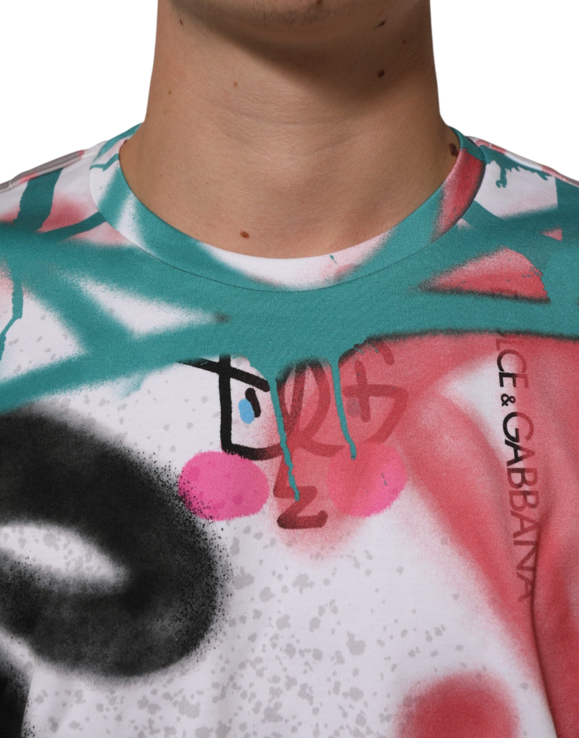 Мъжка тениска Men’s t-shirt DOLCE & GABBANA Graffiti close up view
