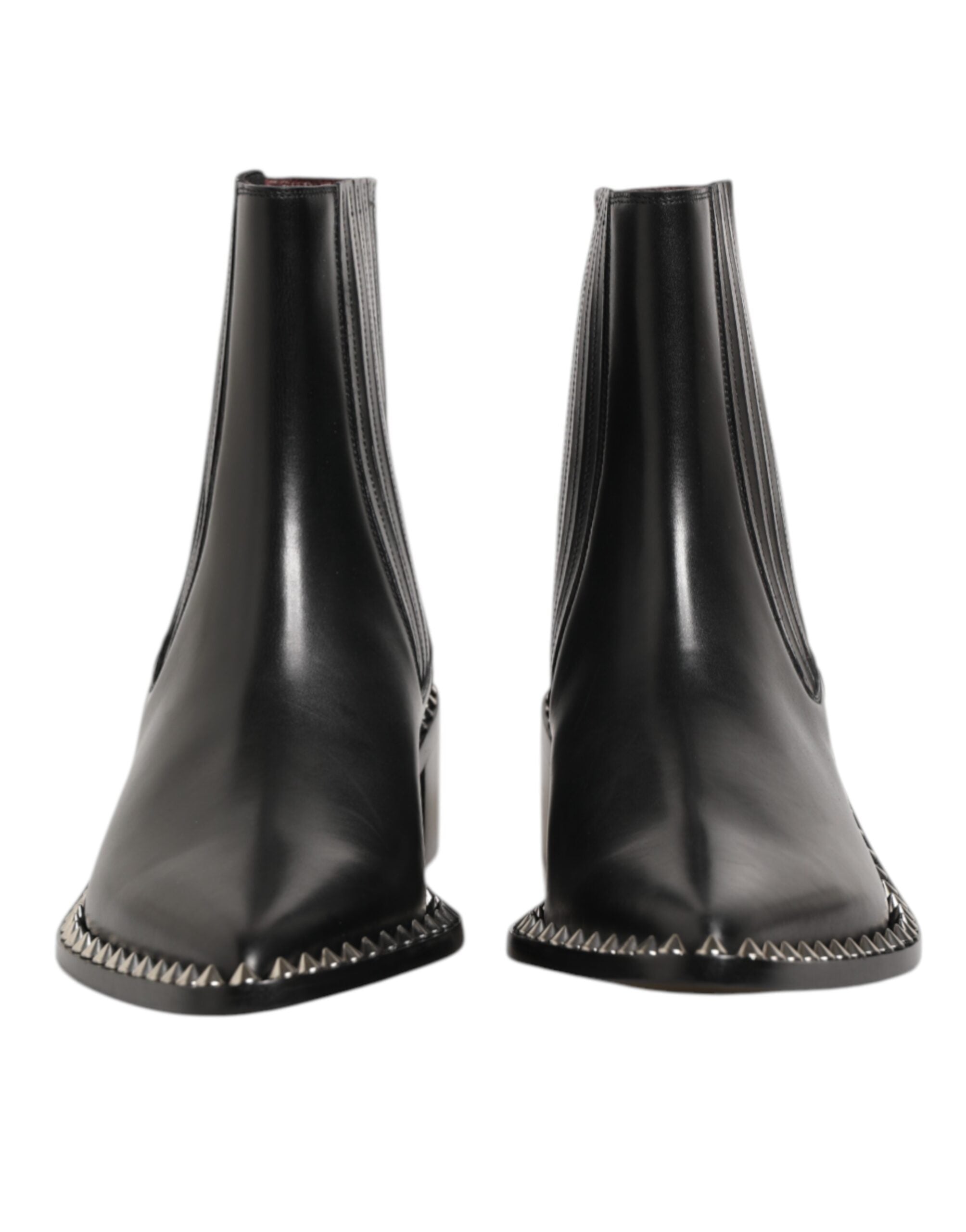 Мъжки кожени боти с капси Men’s studded ankle boots DOLCE & GABBANA
A60479 AB468 80999 Black front view