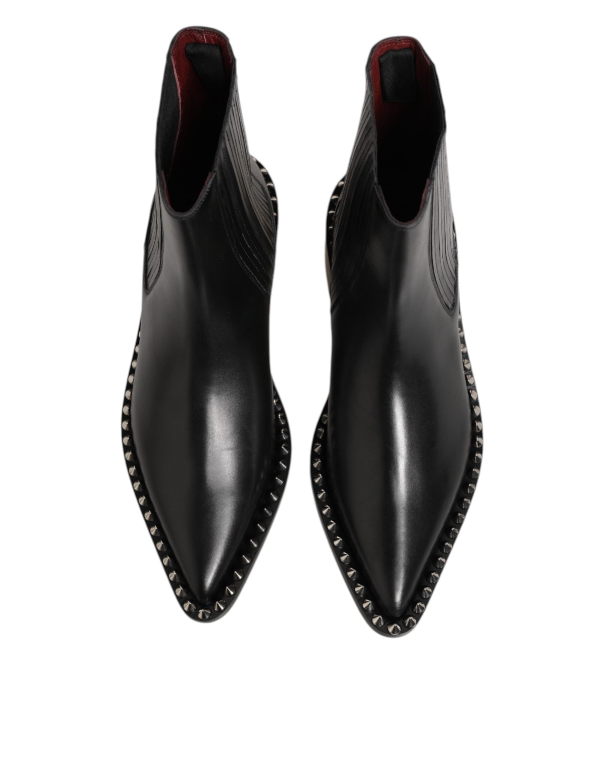 Мъжки кожени боти с капси Men’s studded ankle boots DOLCE & GABBANA
A60479 AB468 80999 Black top view