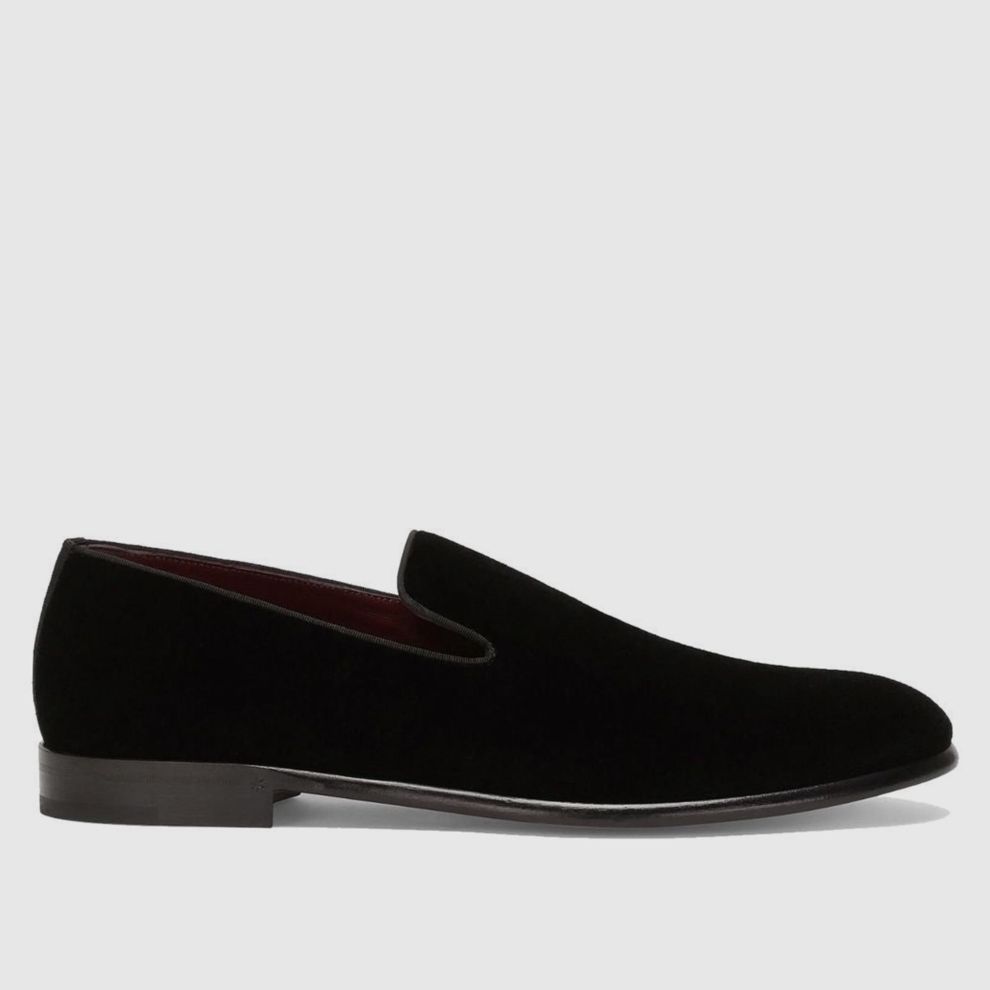 Мъжки луксозни мокасини от кадифе в черно Dolce & Gabbana Men’s Velvet Milano Elegant Black Loafers