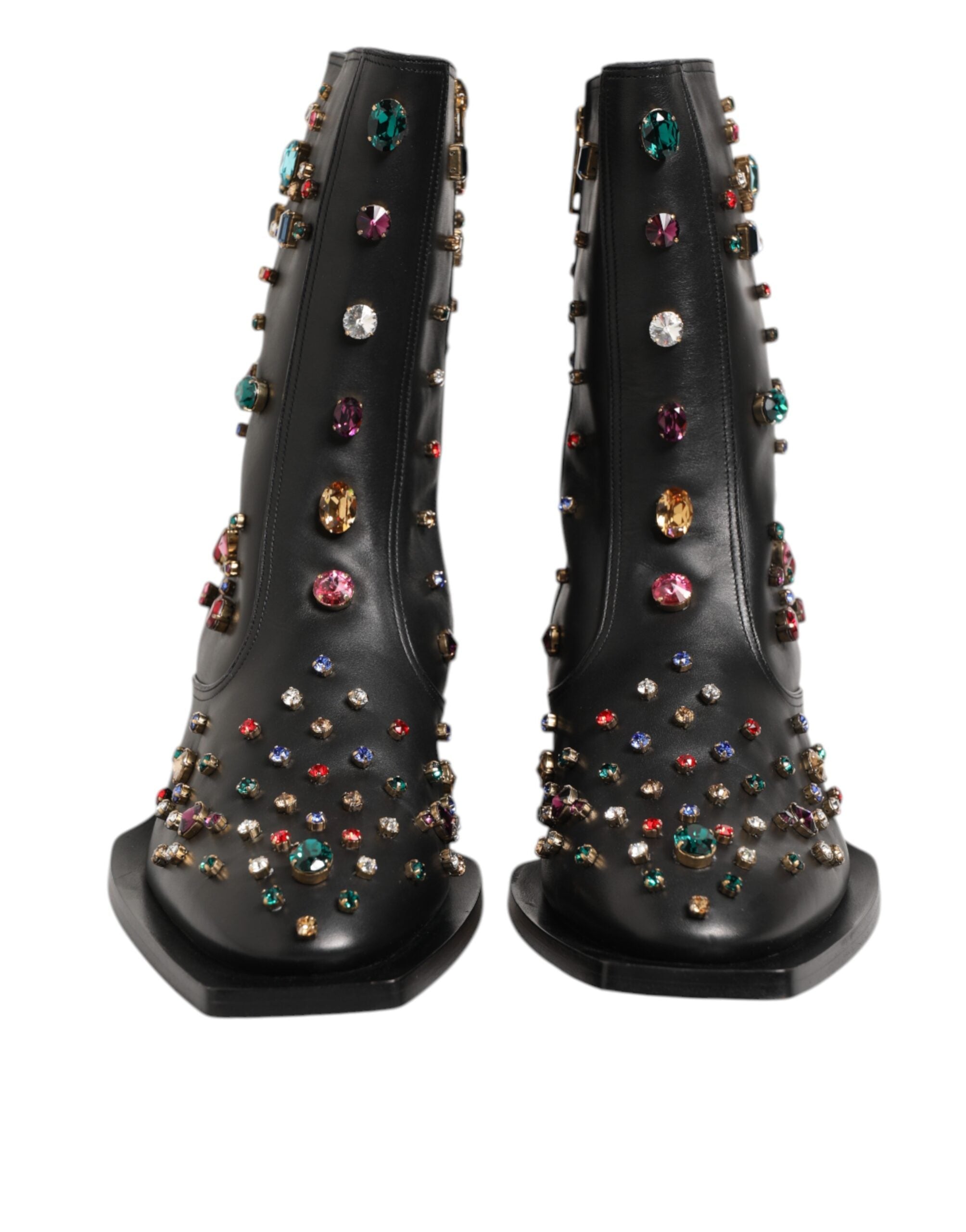 Мъжки боти с кристали Men’s crystal embellished ankle boots DOLCE & GABBANA A60435 BY418 8S574 Nero