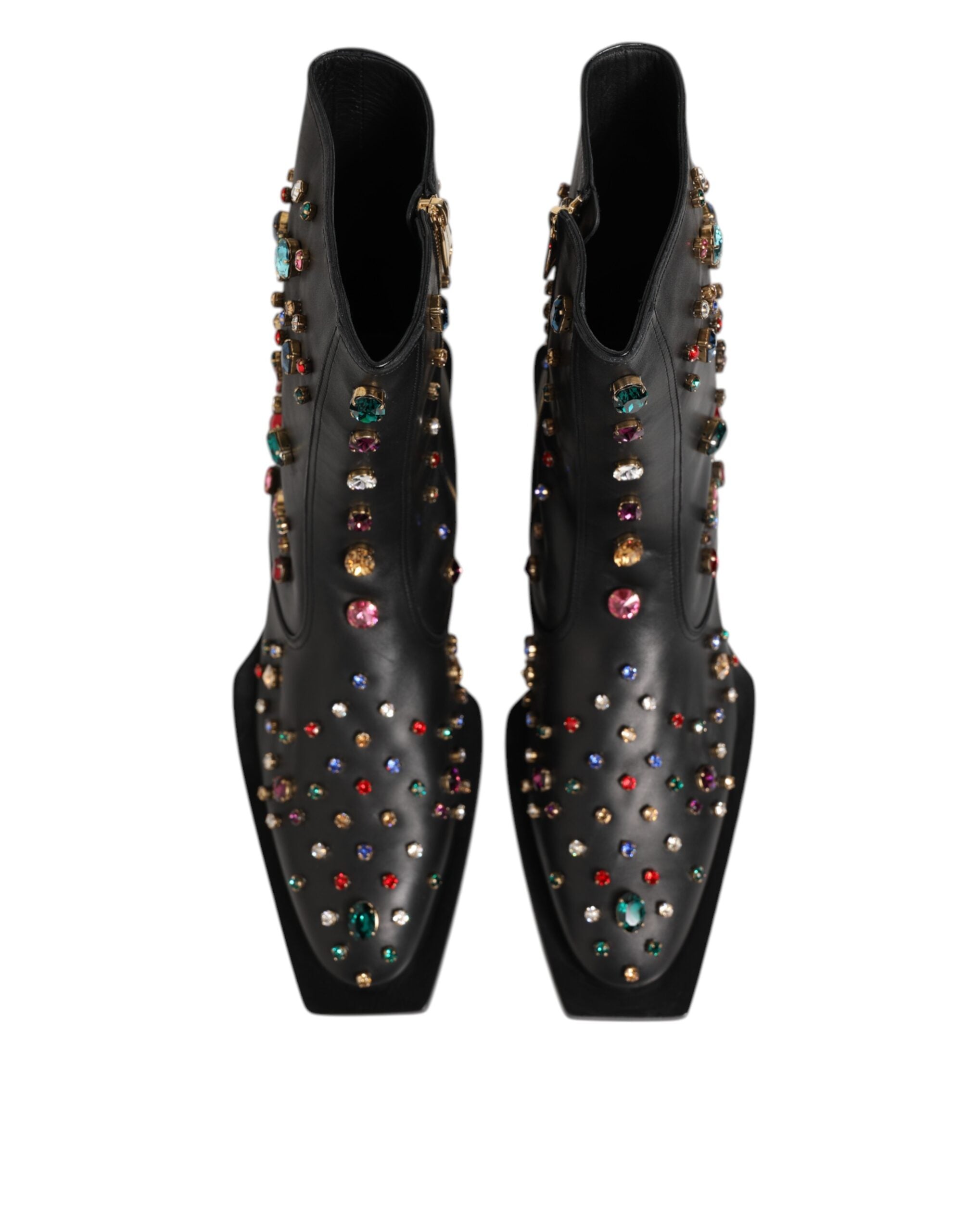 Мъжки боти с кристали Men’s crystal embellished ankle boots DOLCE & GABBANA A60435 BY418 8S574 Nero