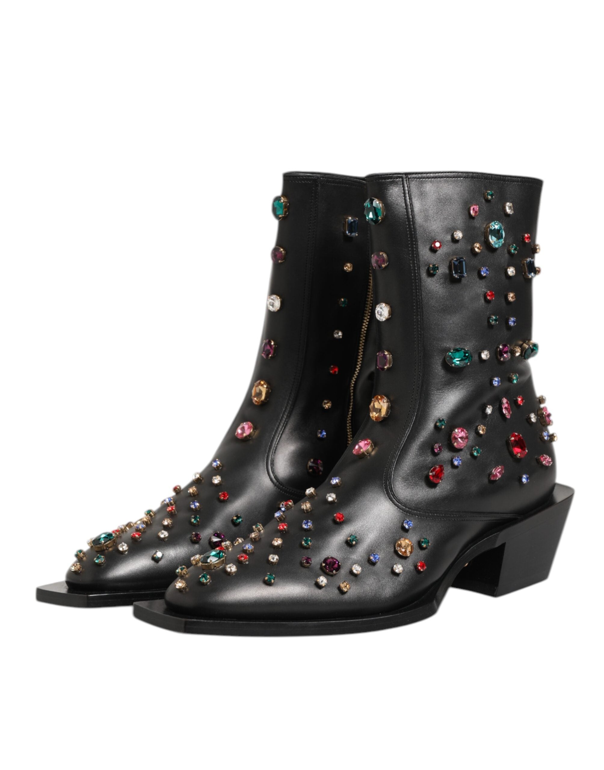 Мъжки боти с кристали Men’s crystal embellished ankle boots DOLCE & GABBANA A60435 BY418 8S574 Nero