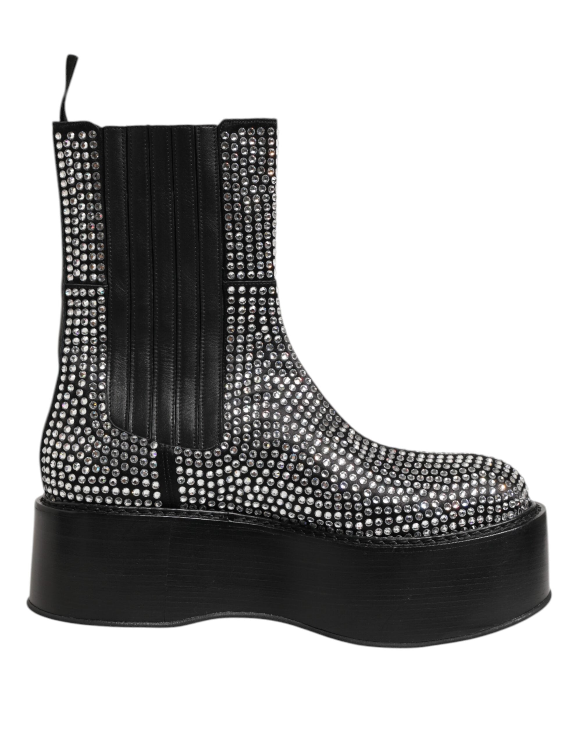 Мъжки ботуши Men’s boots with crystals DOLCE & GABBANA Bernini A60513 AD973 8S488 medial view