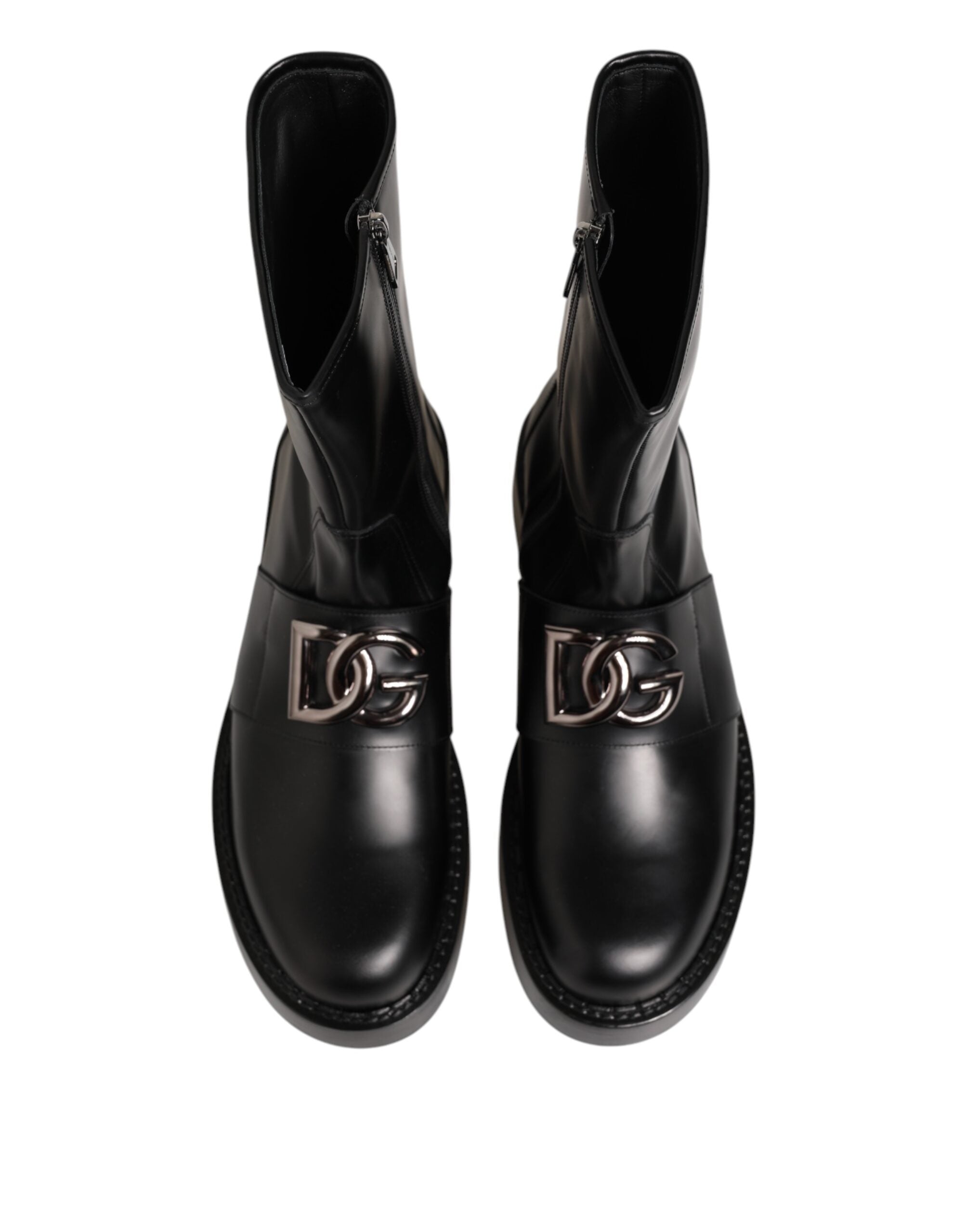 Мъжки ботуши Men’s biker boots DOLCE & GABBANA A70064 AB640 80999 Black top view