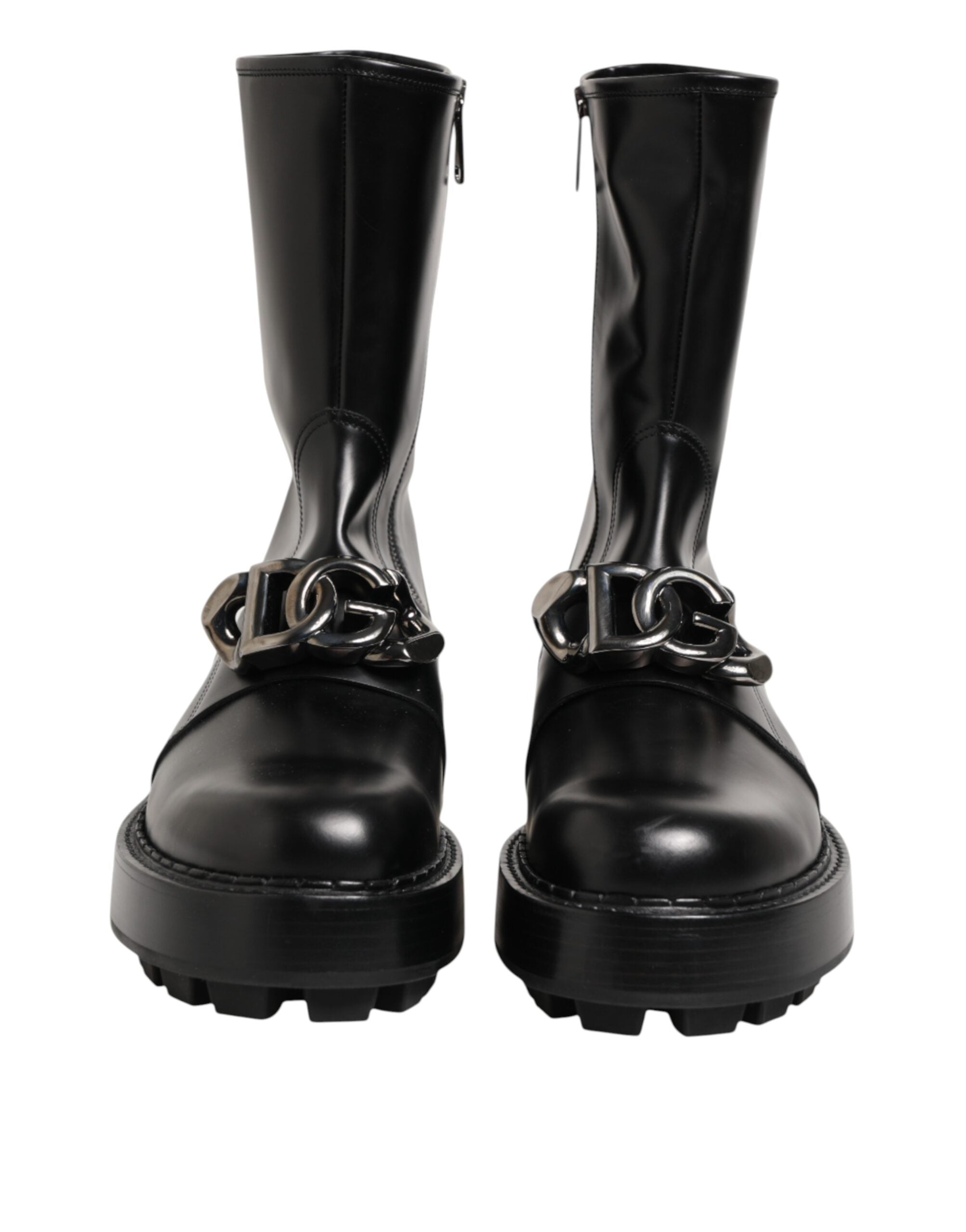 Мъжки ботуши Men’s biker boots DOLCE & GABBANA A70055 AB640 80999 Black front view