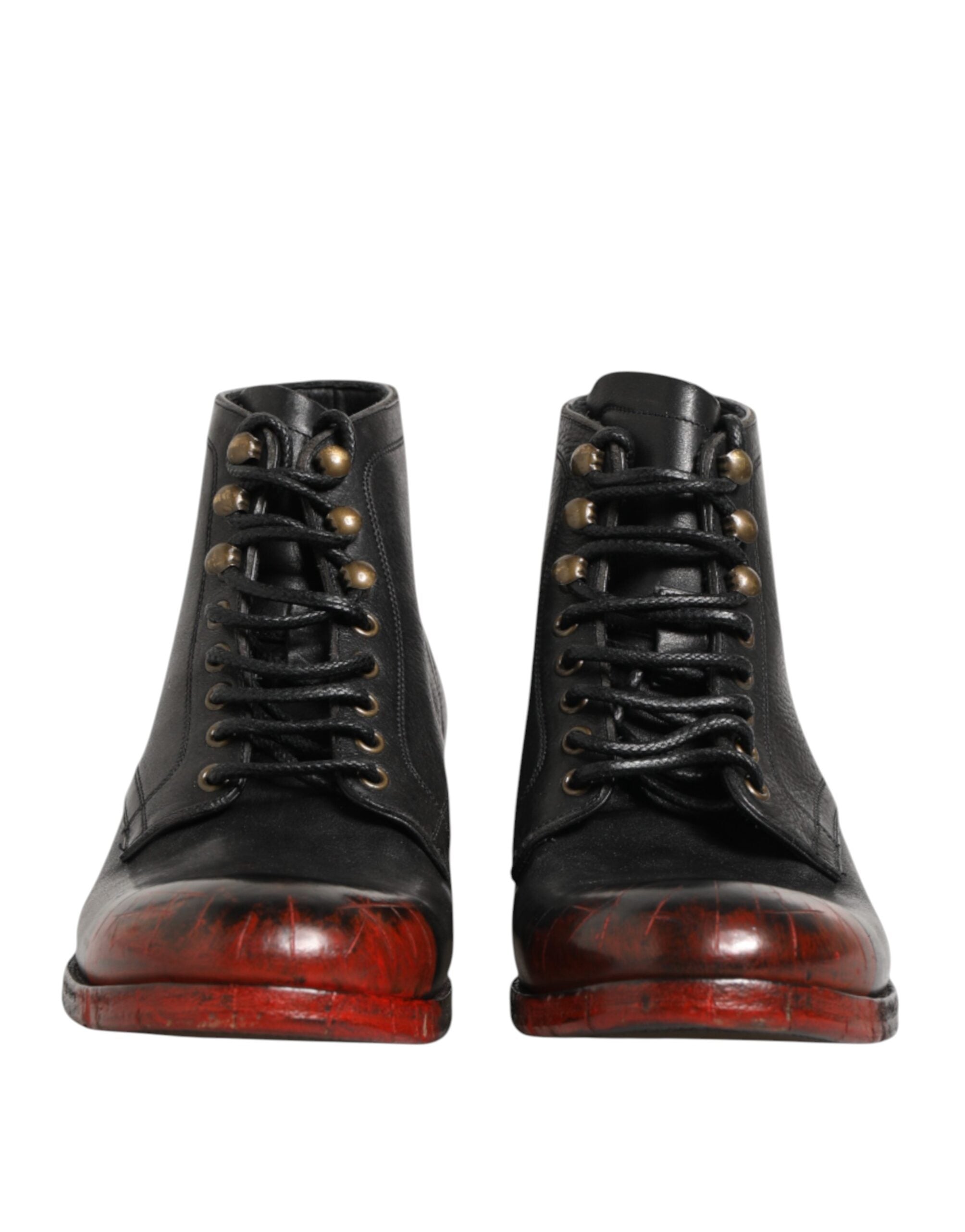 Мъжки боти Men’s ankle boots DOLCE & GABBANA CA5849 A1816 89650 Black/Red front view