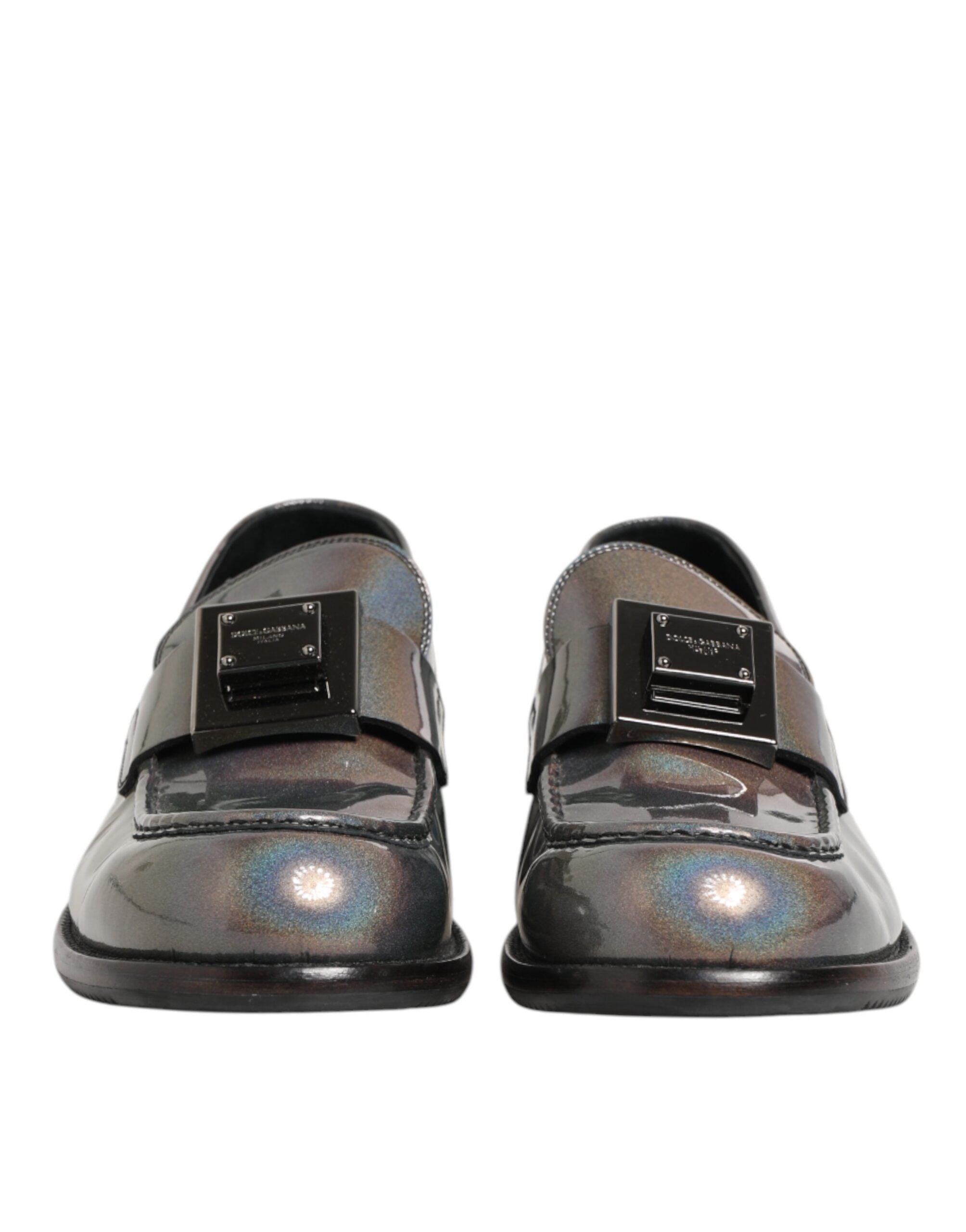 Мъжки обувки с метална плочка Dolce & Gabbana Metallic Logo Men Formal Shoes front view