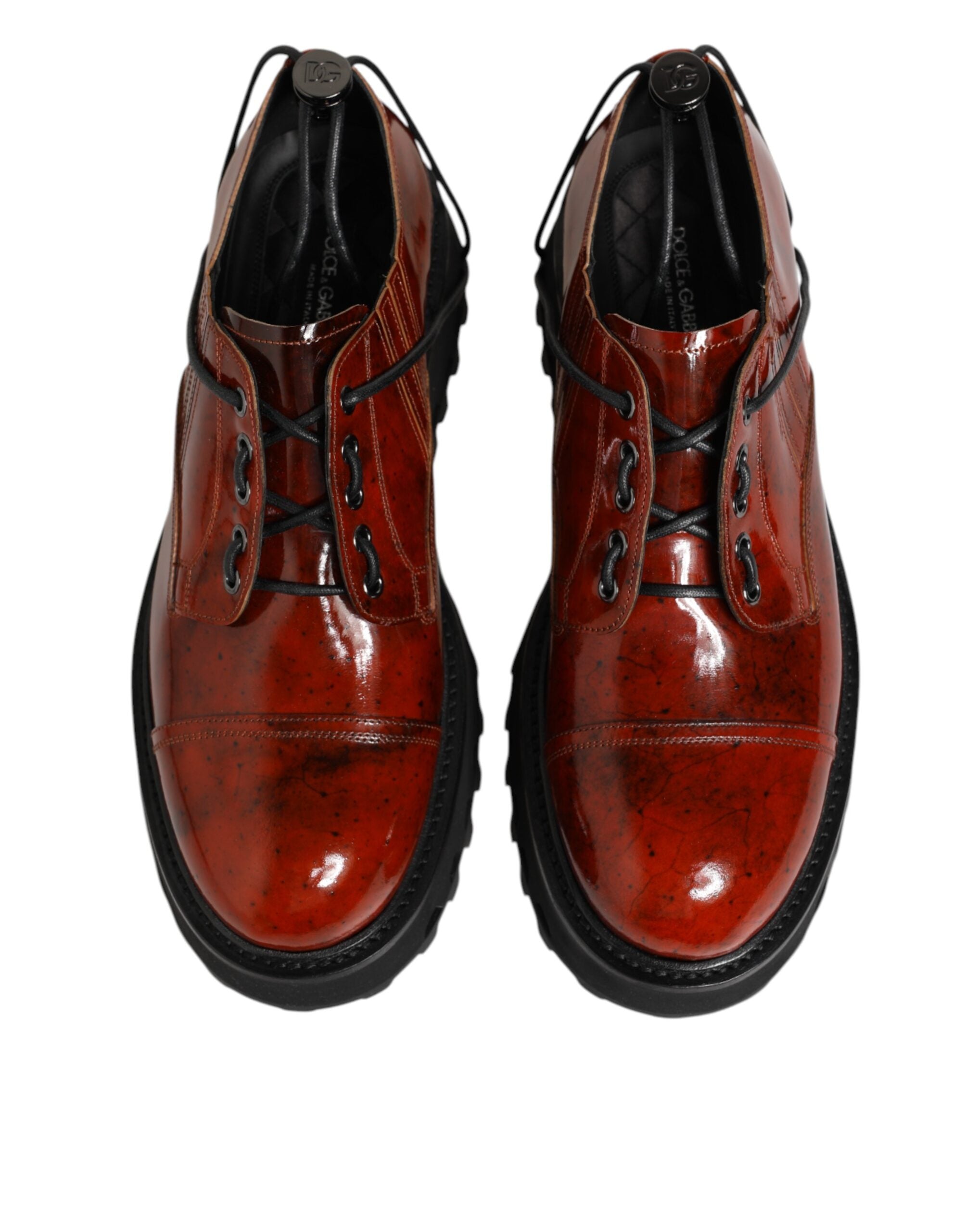 Мъжки обувки Men’s luxury derby shoes DOLCE & GABBANA Red-Brown
