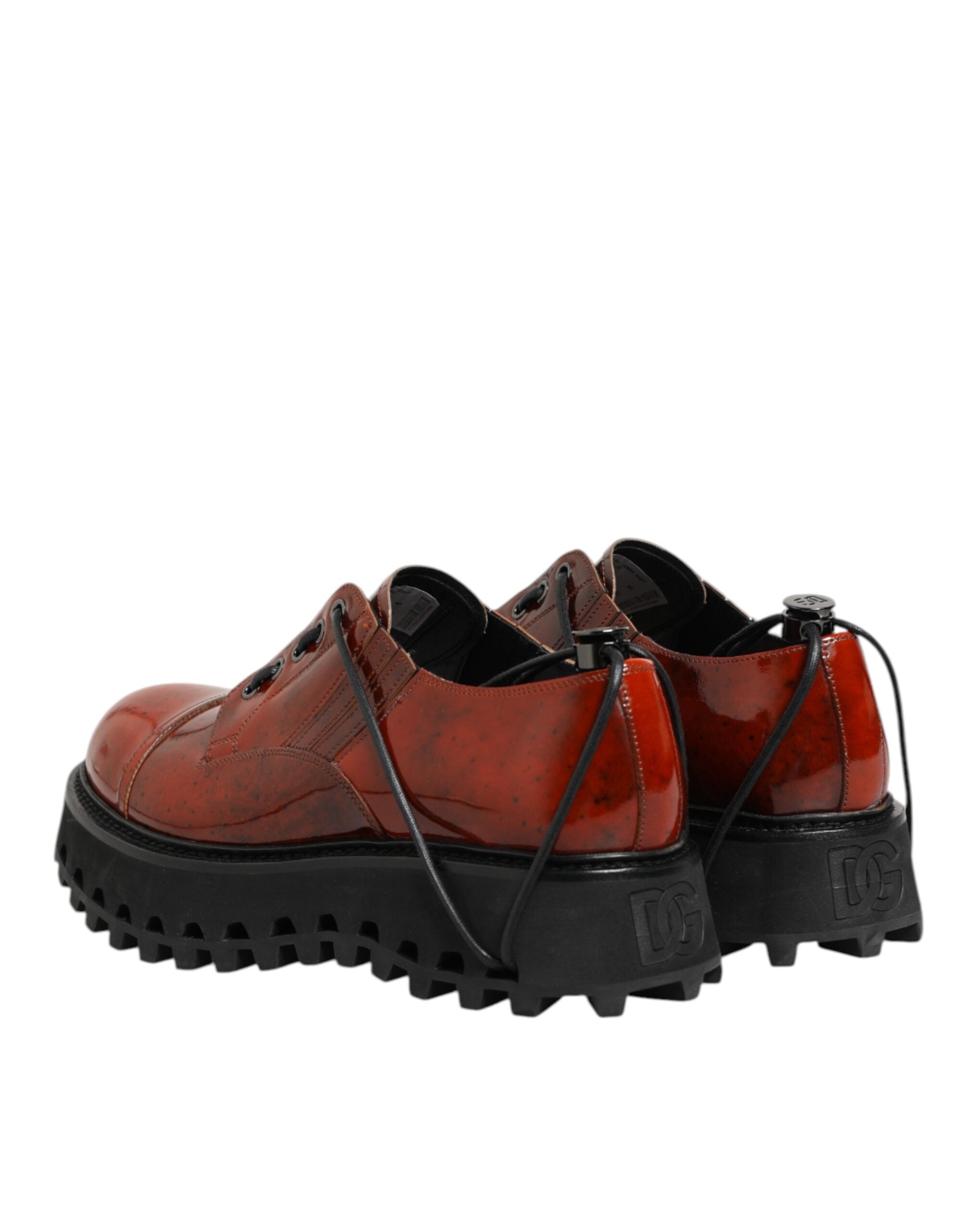 Мъжки обувки Men’s luxury derby shoes DOLCE & GABBANA Red-Brown