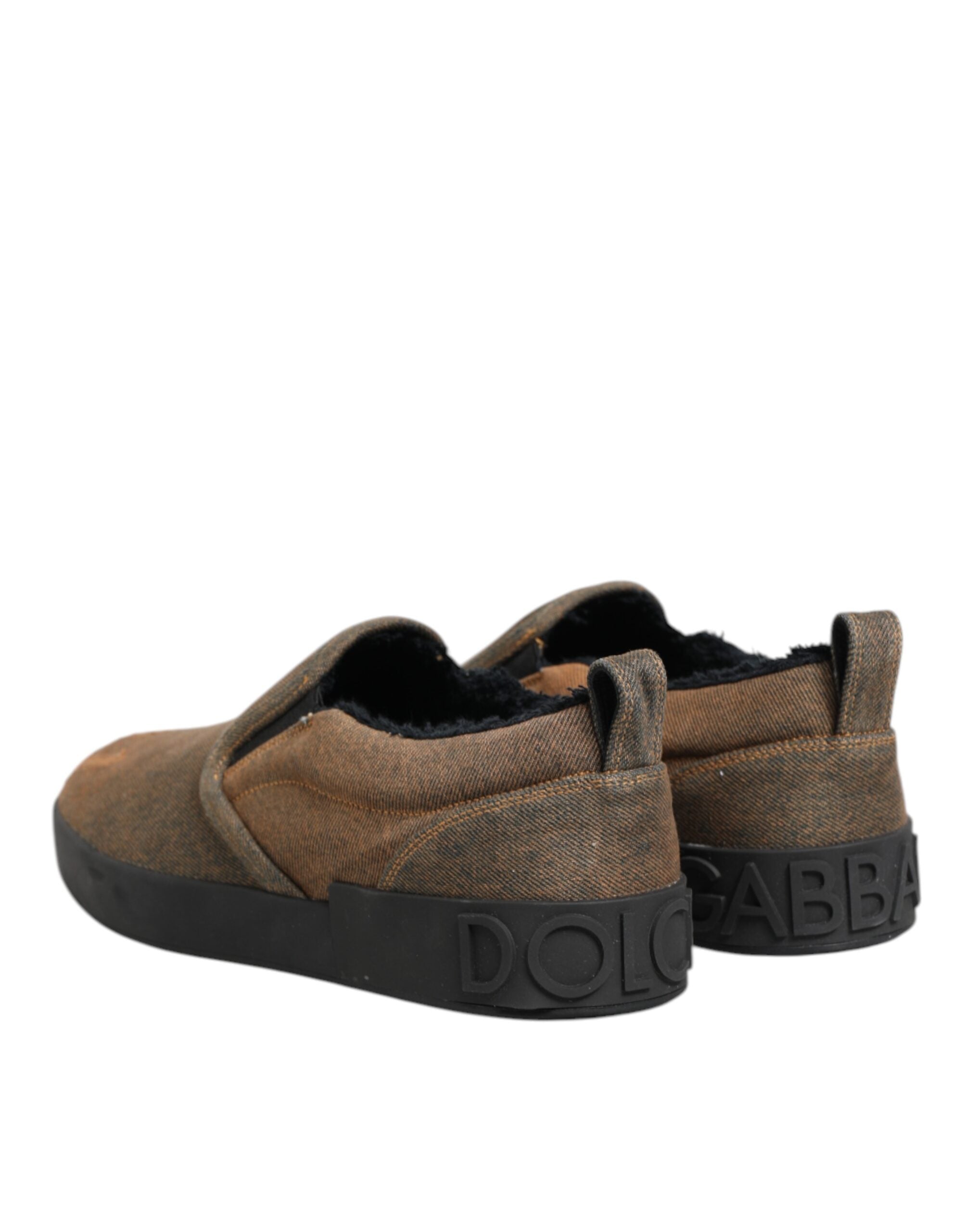 Мъжки кецове Men’s rust-colored jeans slip-on sneakers DOLCE & GABBANA heels view