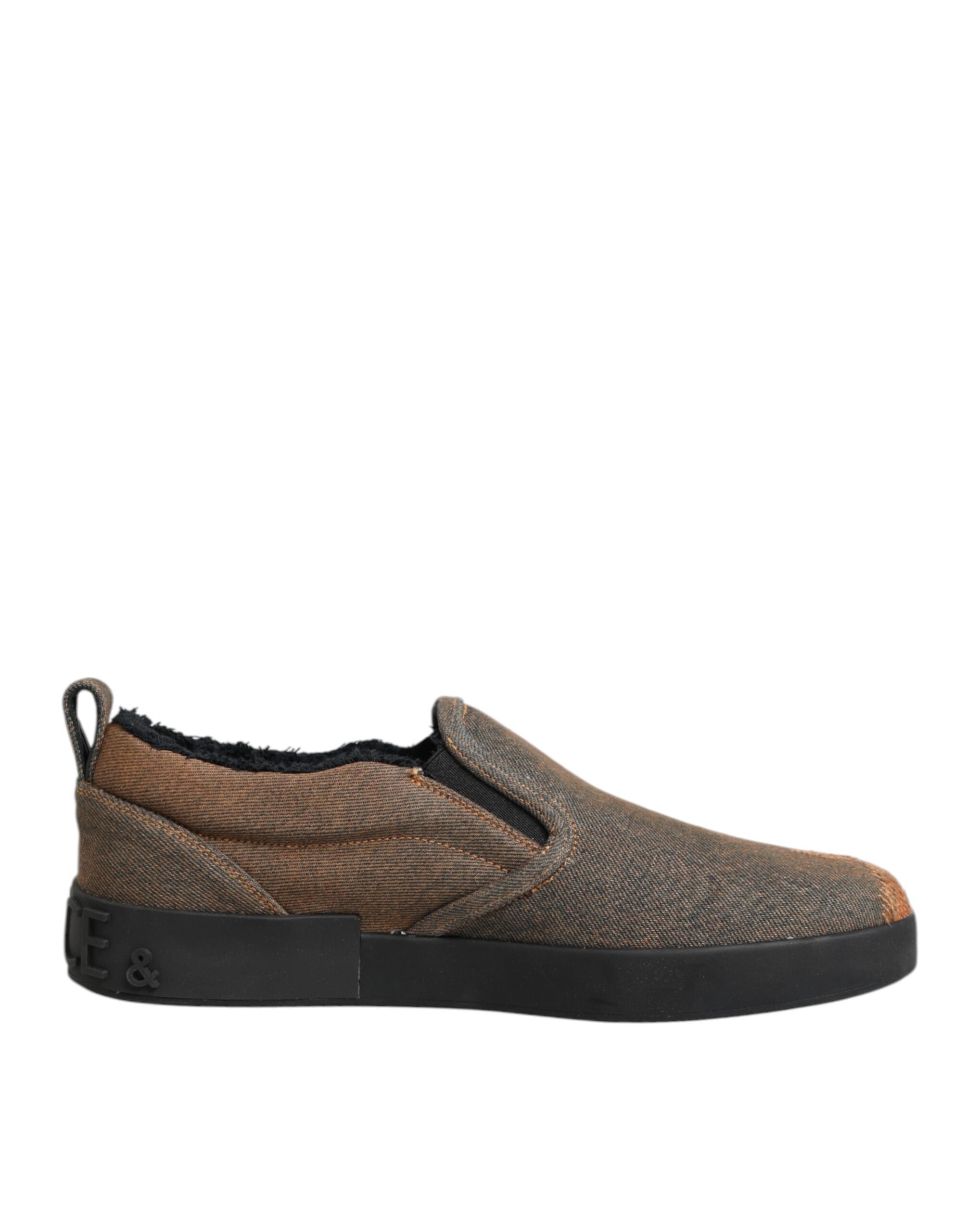 Мъжки кецове Men’s rust-colored jeans slip-on sneakers DOLCE & GABBANA