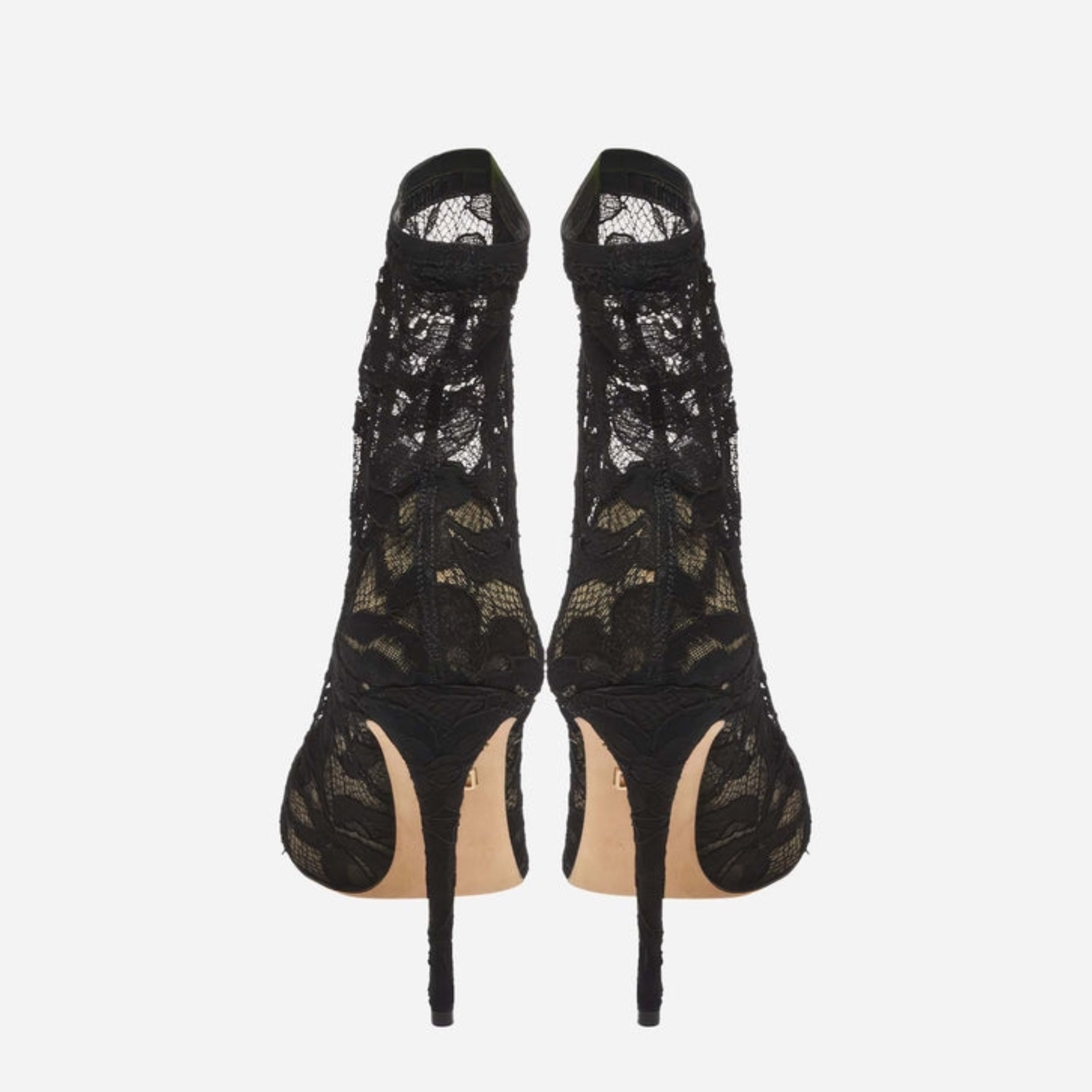 Dolce & Gabbana Black Stretch Taormina Heels