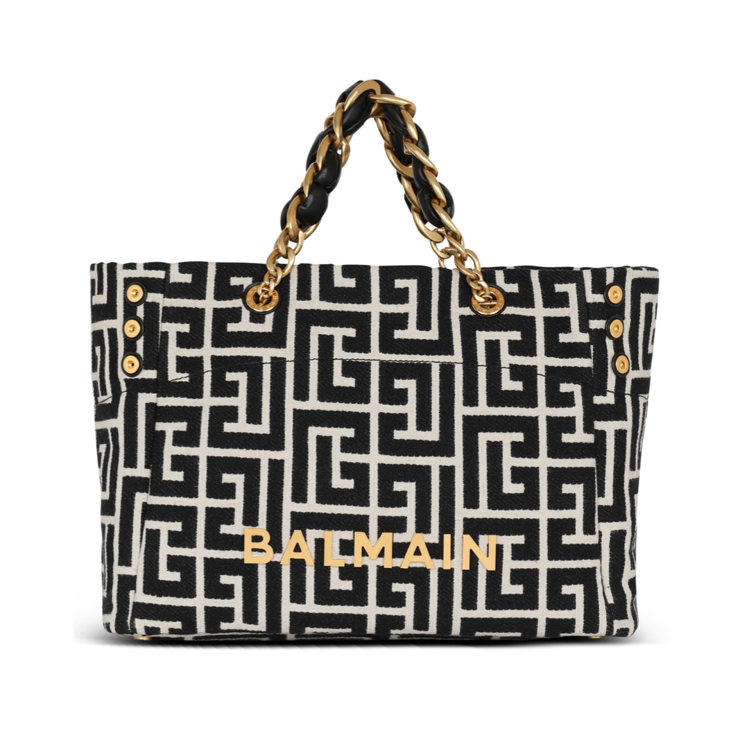 Дамска чанта Balmain 1945 Monogram Jacquard Tote Bag