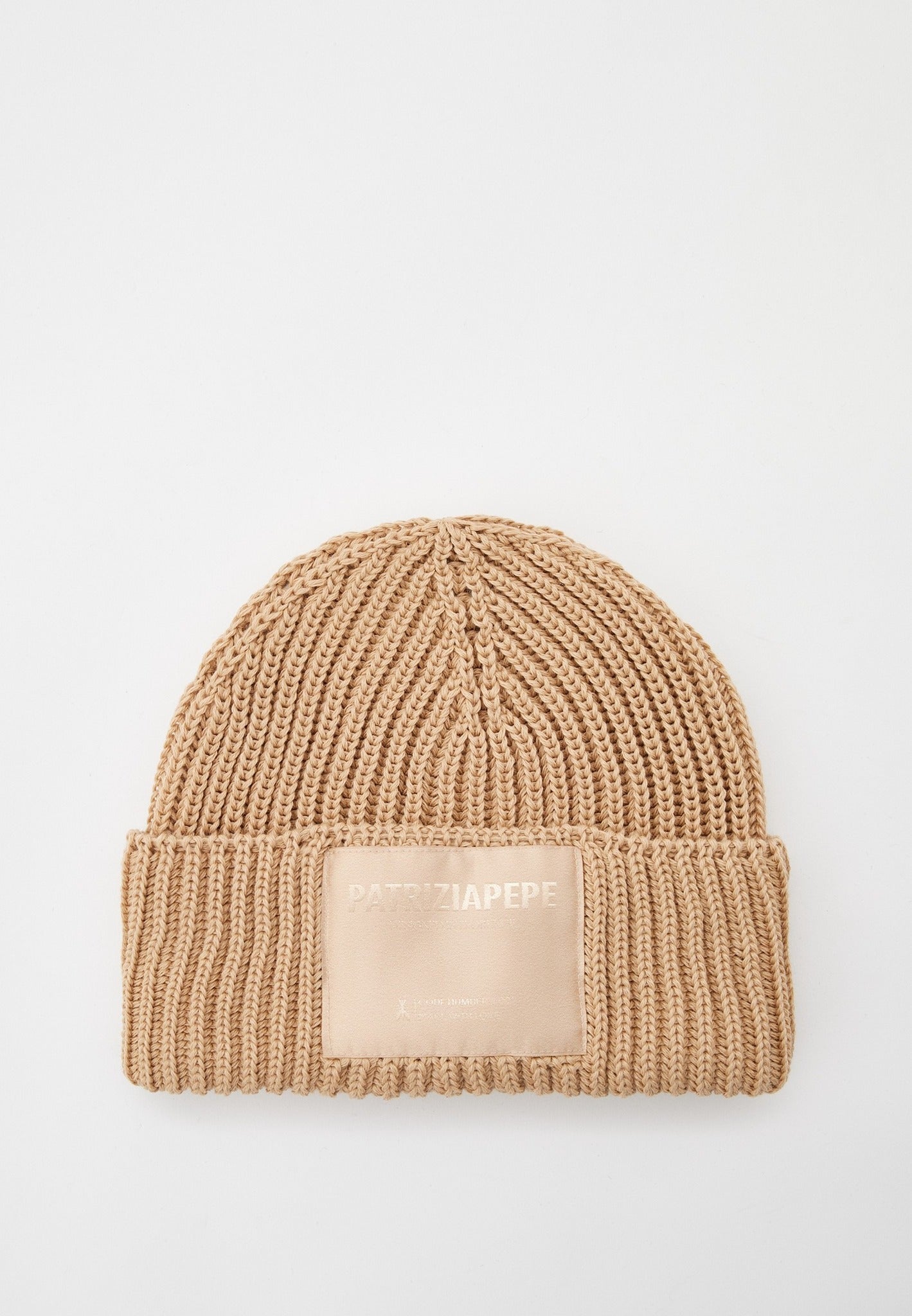 Дамска есенно-зимна шапка Women’s hat Patrizia Pepe 2F0048 K070 B778 Beige