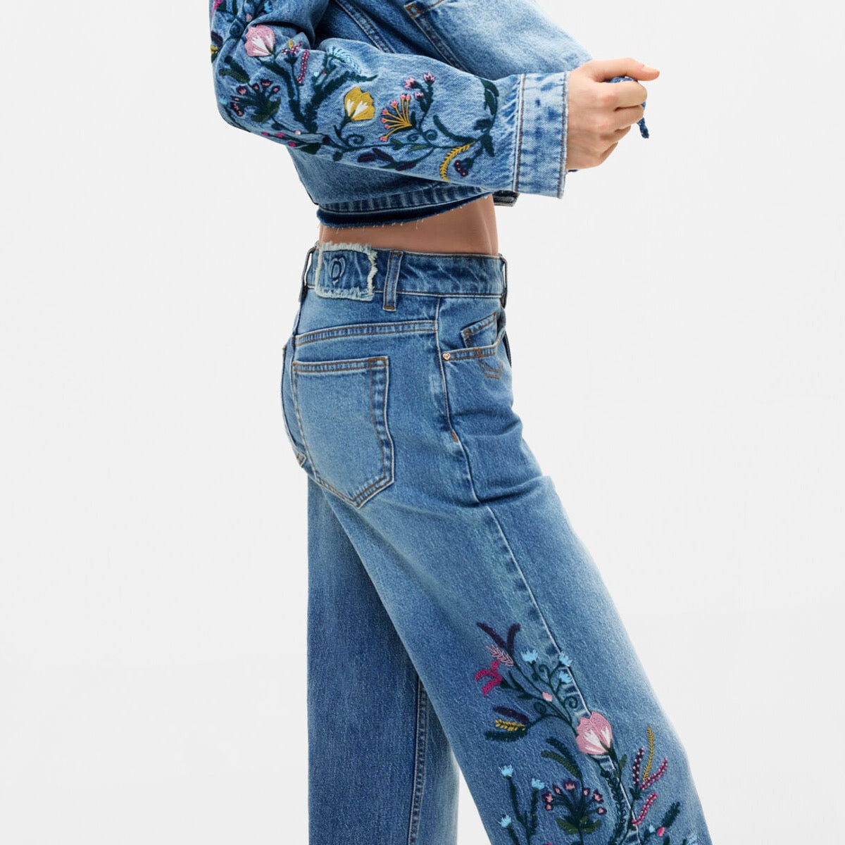 Дамски дънки Desigual women’s jeans 26WWDD16 5053 Side view 