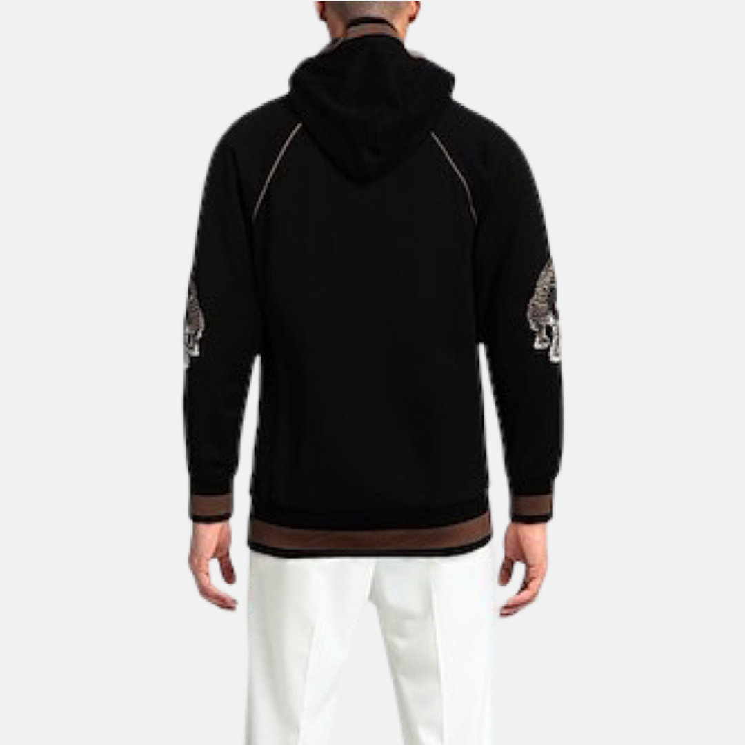 Мъжко худи с принт леопарди Dolce & Gabbana Chic Leopard Motive Hooded Sweatshirt