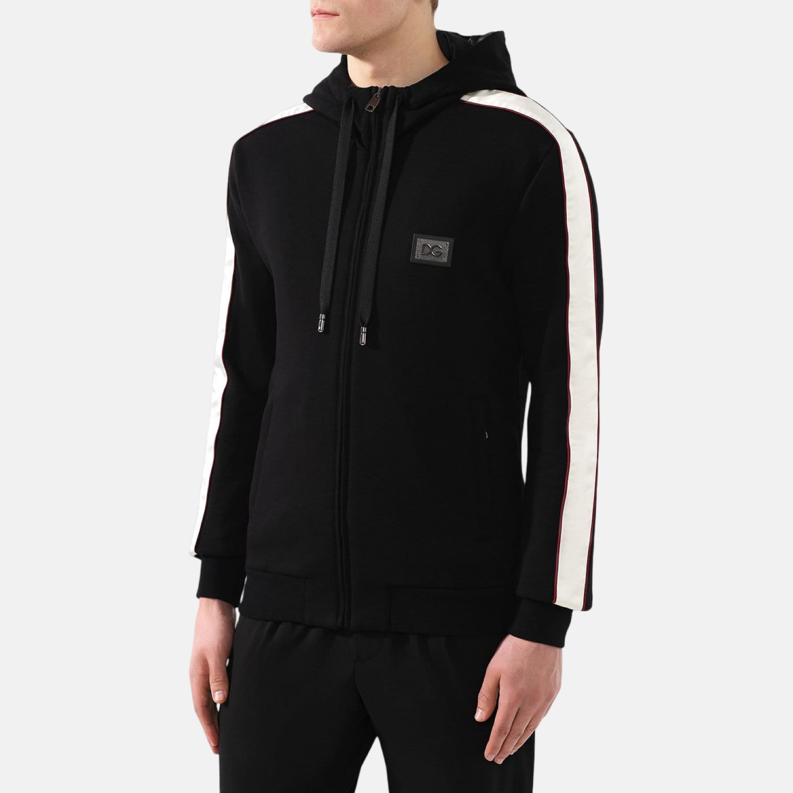 Dolce & Gabbana Plaque Track Men Cardigan Front View