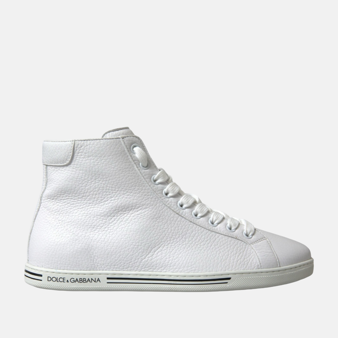 Мъжки бели високи кецове Dolce & Gabbana Saint Tropez High Top Men Sneakers