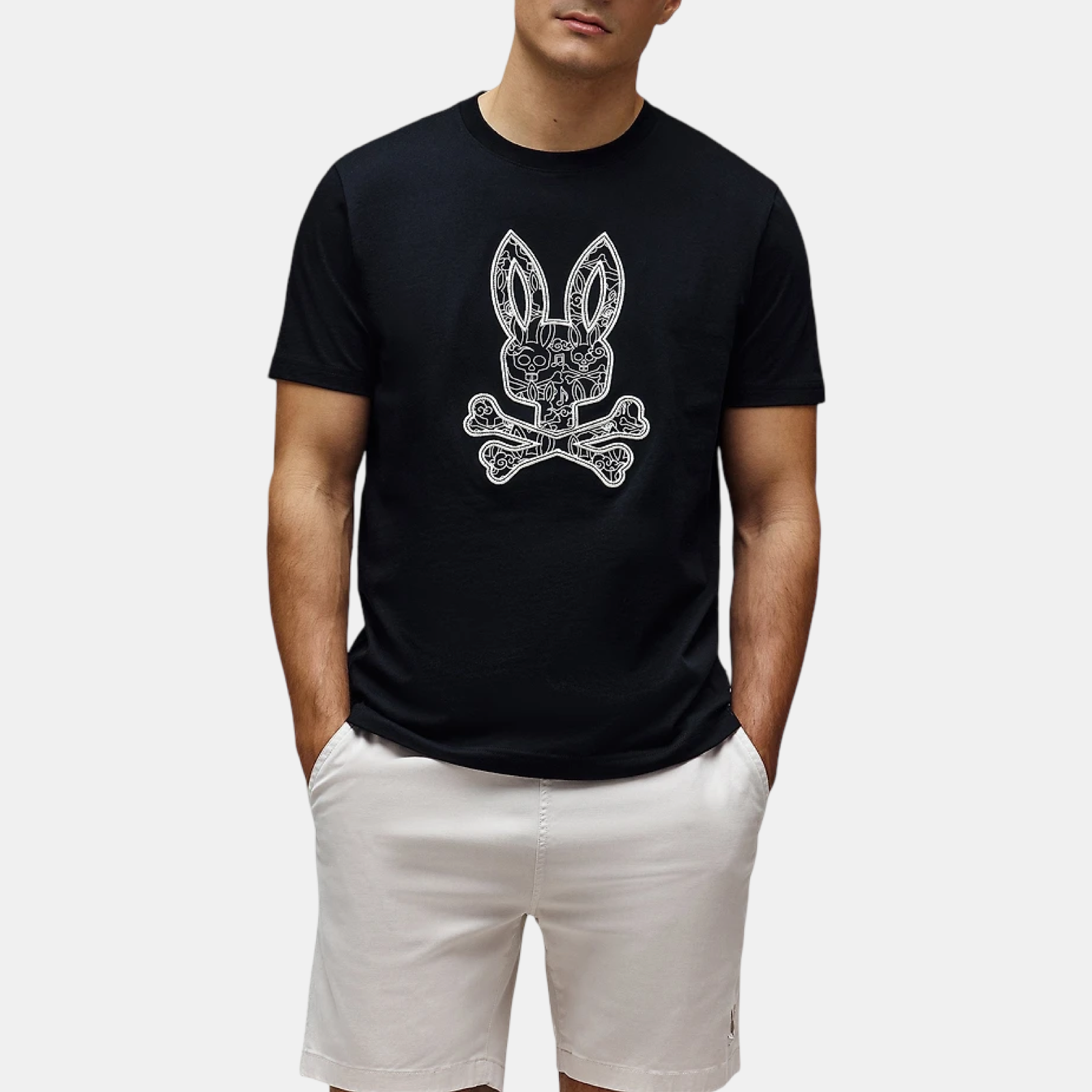 Мъжка тениска Psycho Bunny Men T-shirt MT0200214 001 Front View