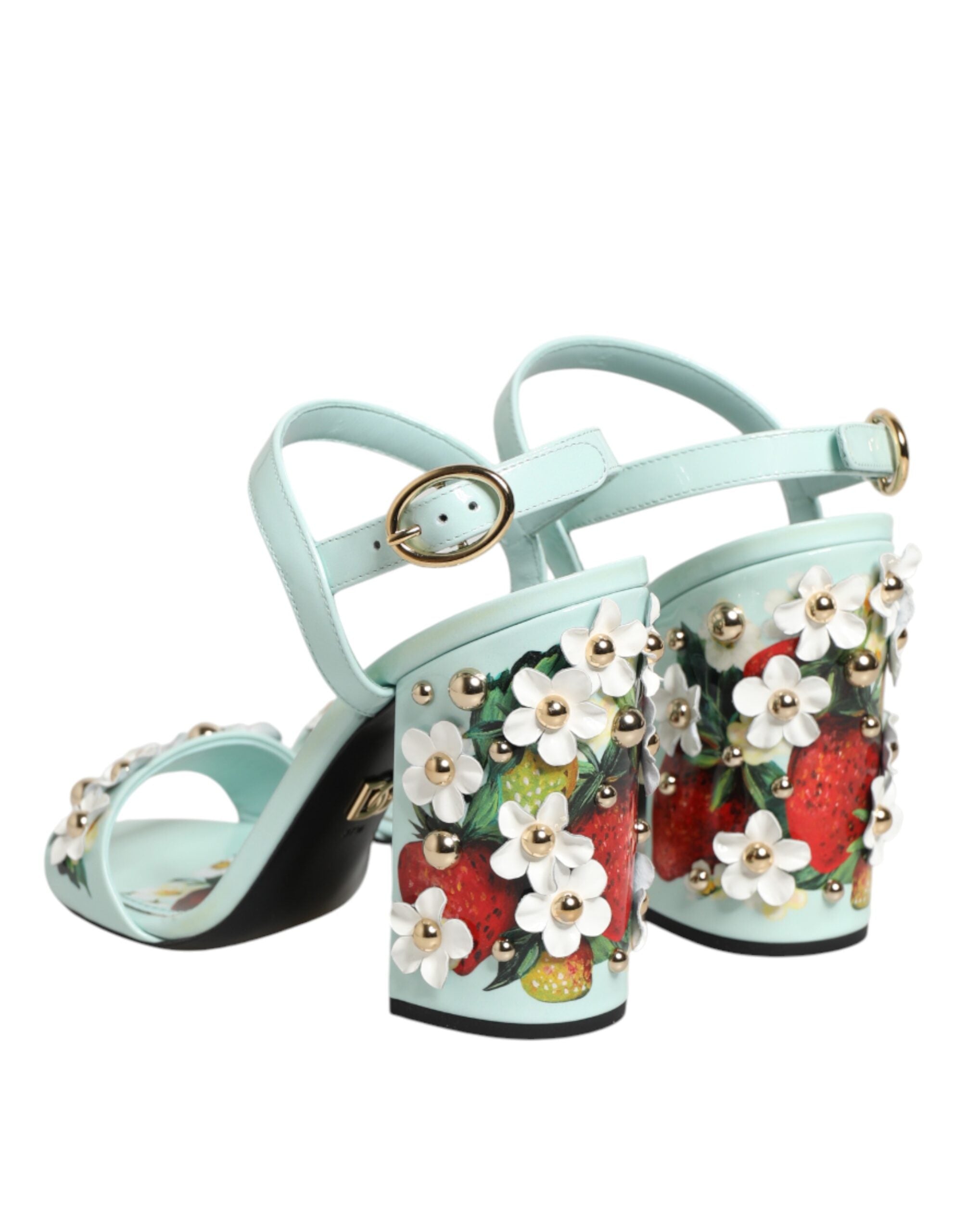 Дамски сандали Women’s sandals DOLCE & GABBANA CR1447 B9P38 HCS45 Fragole FDO. Azzurro heels view