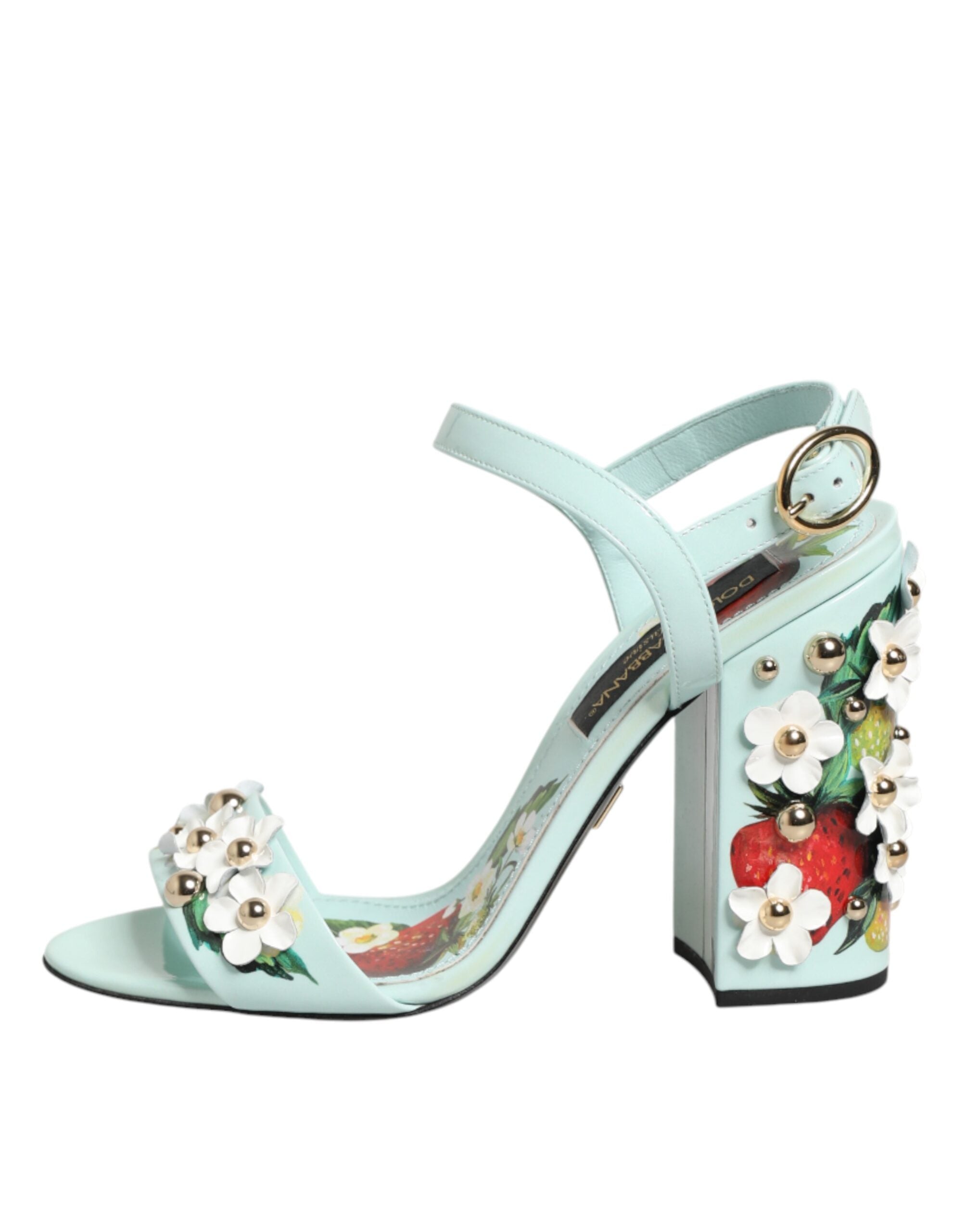 Дамски сандали Women’s sandals DOLCE & GABBANA CR1447 B9P38 HCS45 Fragole FDO. Azzurro lateral view