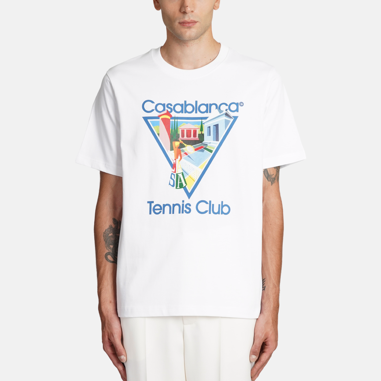 Мъжка бяла тениска от органичен памук Casablanca Men T-Shirt