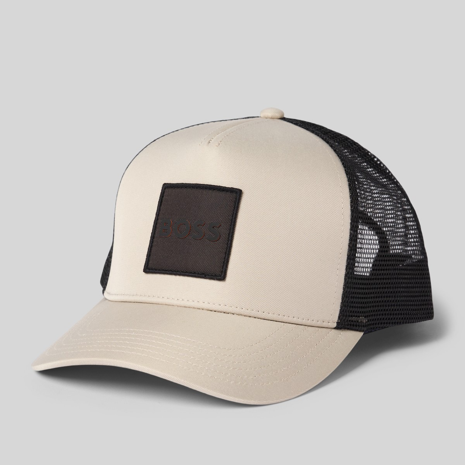Мъжка бежова шапка Boss Men Cap 50535622 Front View