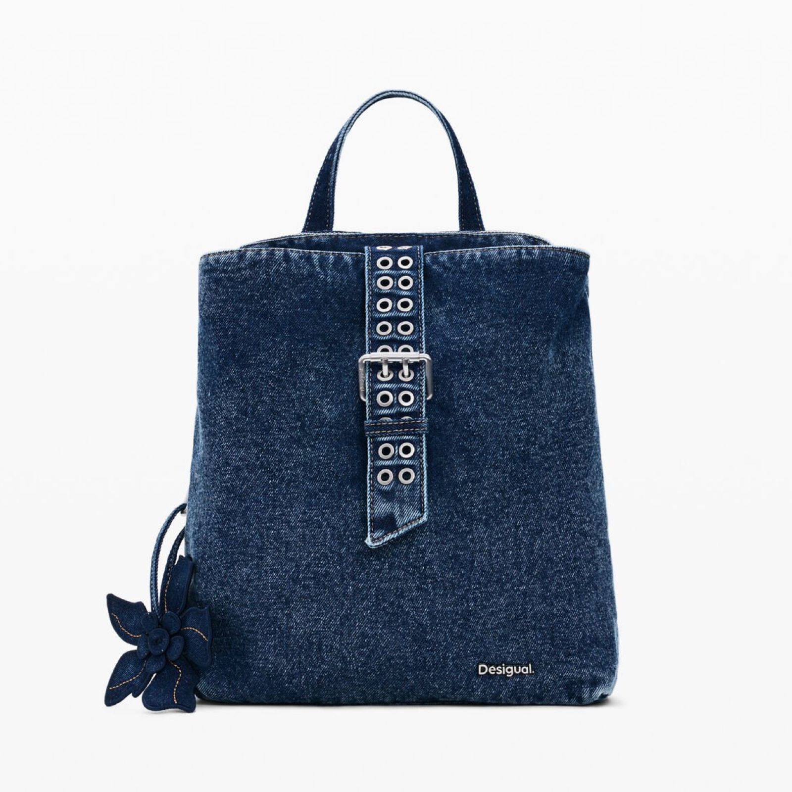 Дамска дънкова раница Desigual Women Denim Rucksack 26SAKD03 5008 Front View