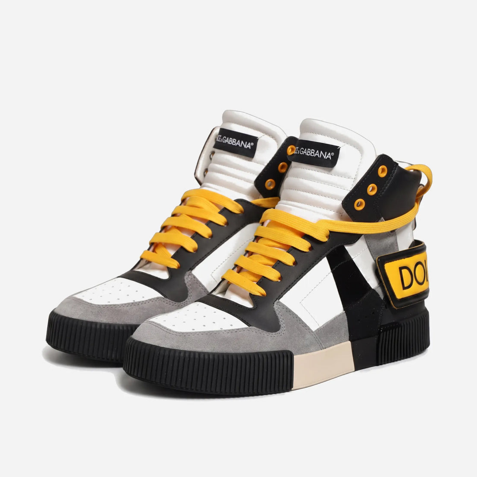 Dolce & Gabbana Milano 1984 Men High Top Sneakers Lateral View