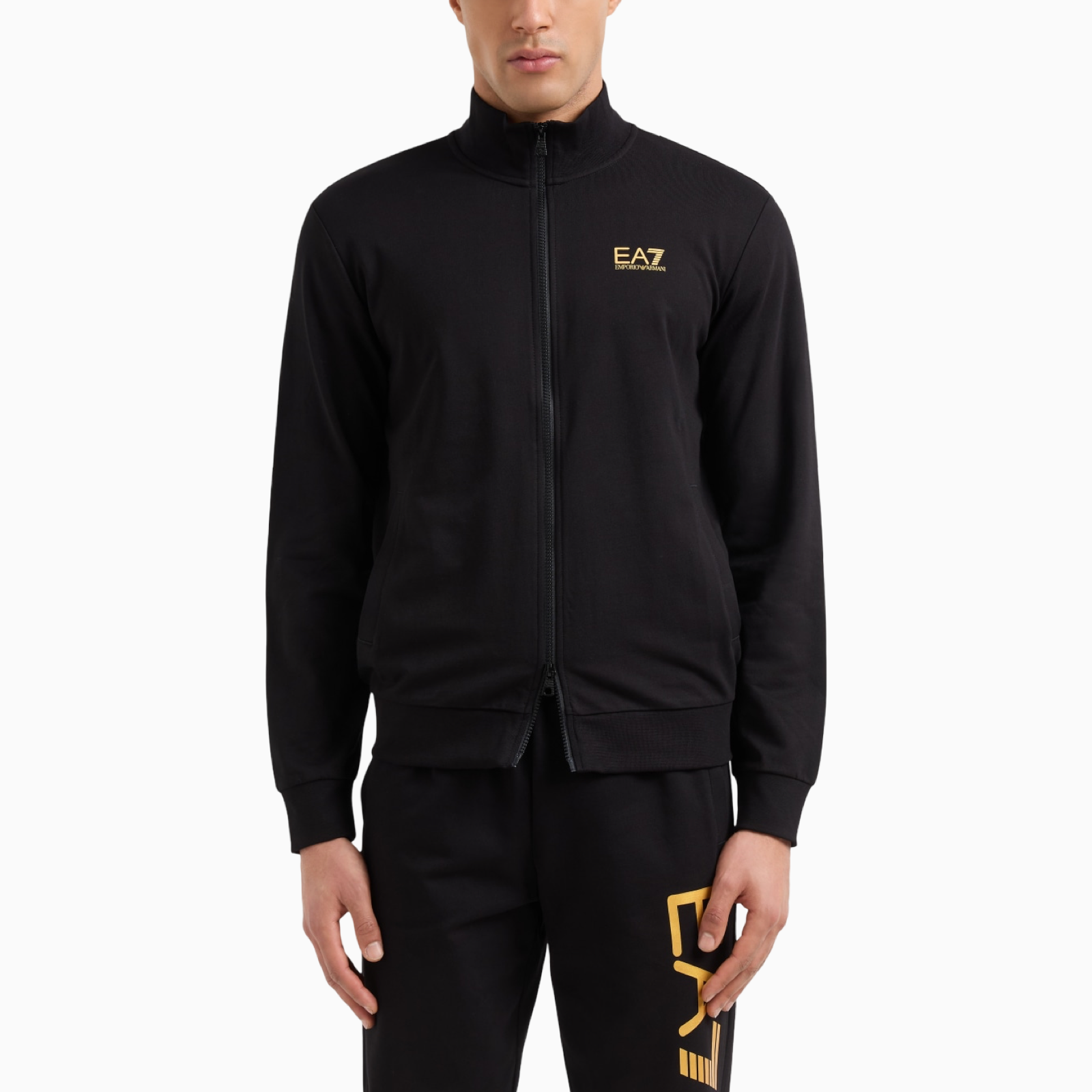 Мъжки черен суичър EA7 Emporio Armani Men Sweatshirt 8NPM31 PJVRZ MC004 Front View