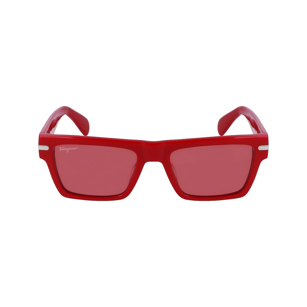 Ferragamo Red Acetate Sunglasses