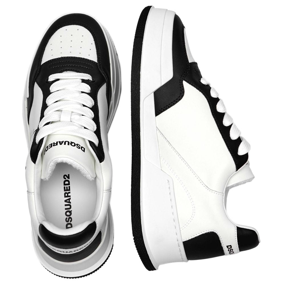 Мъжки кецове Men’s sneakers Dsquared2 Canadian SNM037301507620 White and Black Top View
