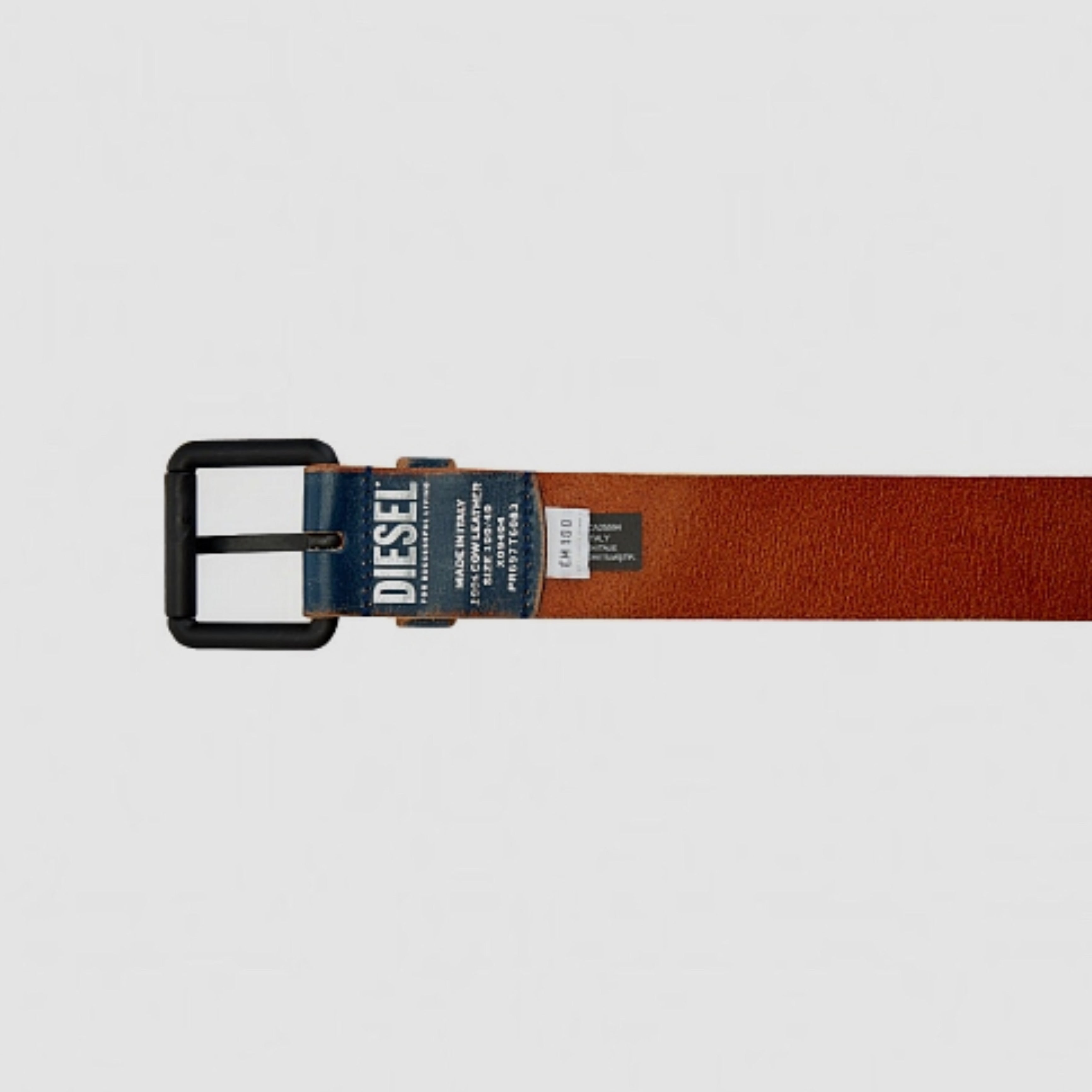 Мъжки колан от естествена кожа в тъмно синьо DIESEL B-PAINT Men’s Genuine Leather Belts Vintage Washing Metal Buckle Casual X09404PR697 T6083