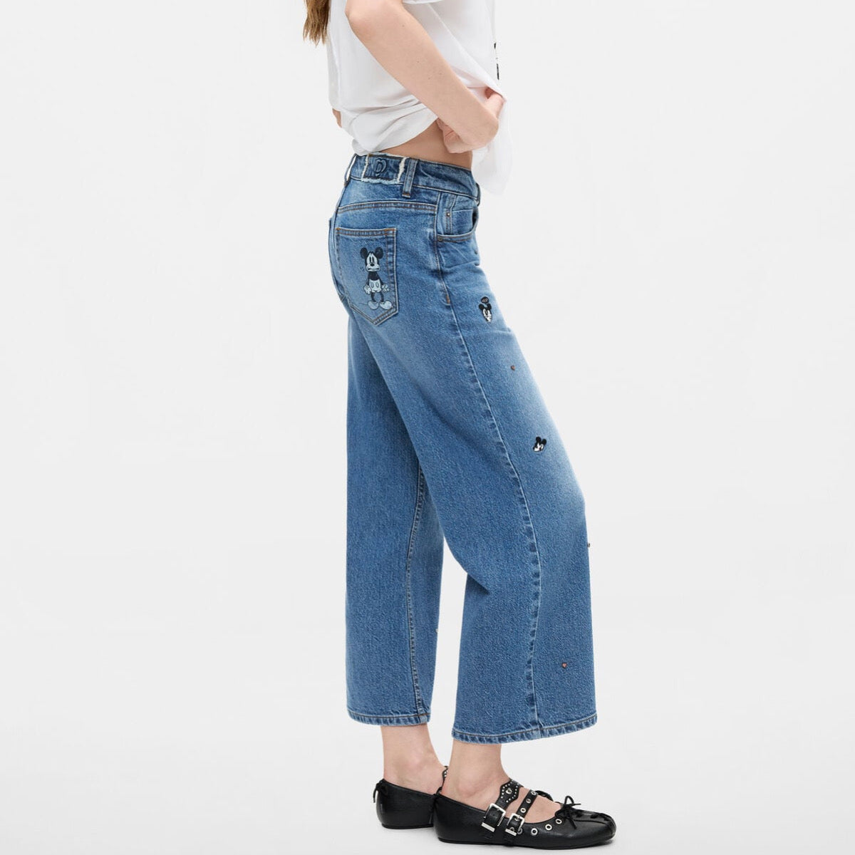 Дамски дънки Desigual women’s jeans 26WWDD09 5007 Side view
