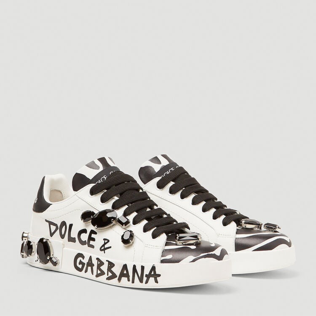 Дамски маратонки Dolce & Gabbana Portofino Crystal Zebra Women Zebra