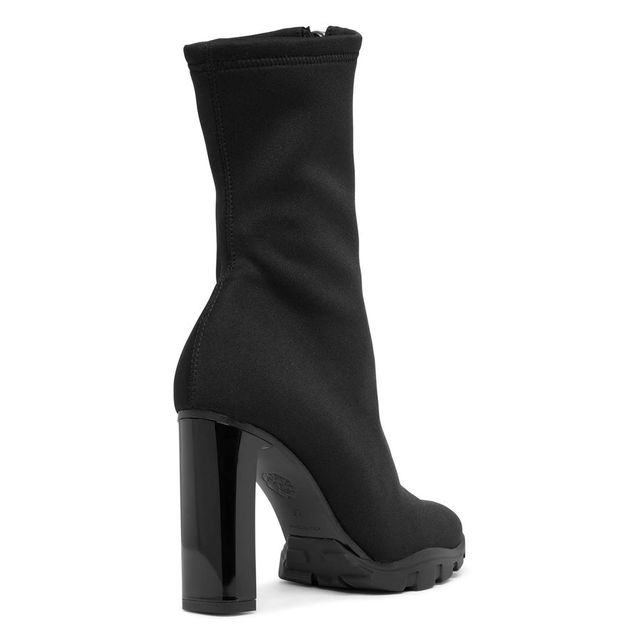 Дамски неопренови черни боти Alexander McQueen Slim Tread Women Boots