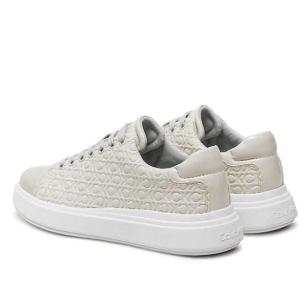 Дамски кецове Calvin Klein Cupsole Lace Up Saff Mono HW0HW02103 (бежово) Изглед от вътрешната страна