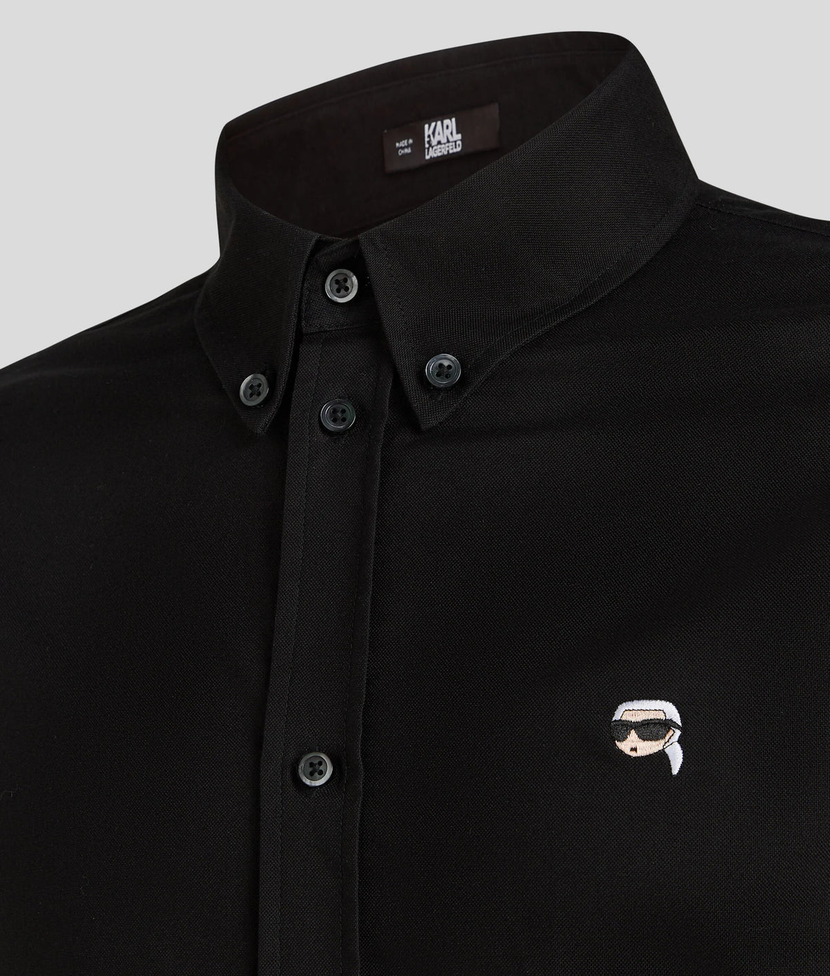 Мъжка риза в черно Men’s shirt Karl Lagerfeld Ikonik 2.0 230M1600 999 Black