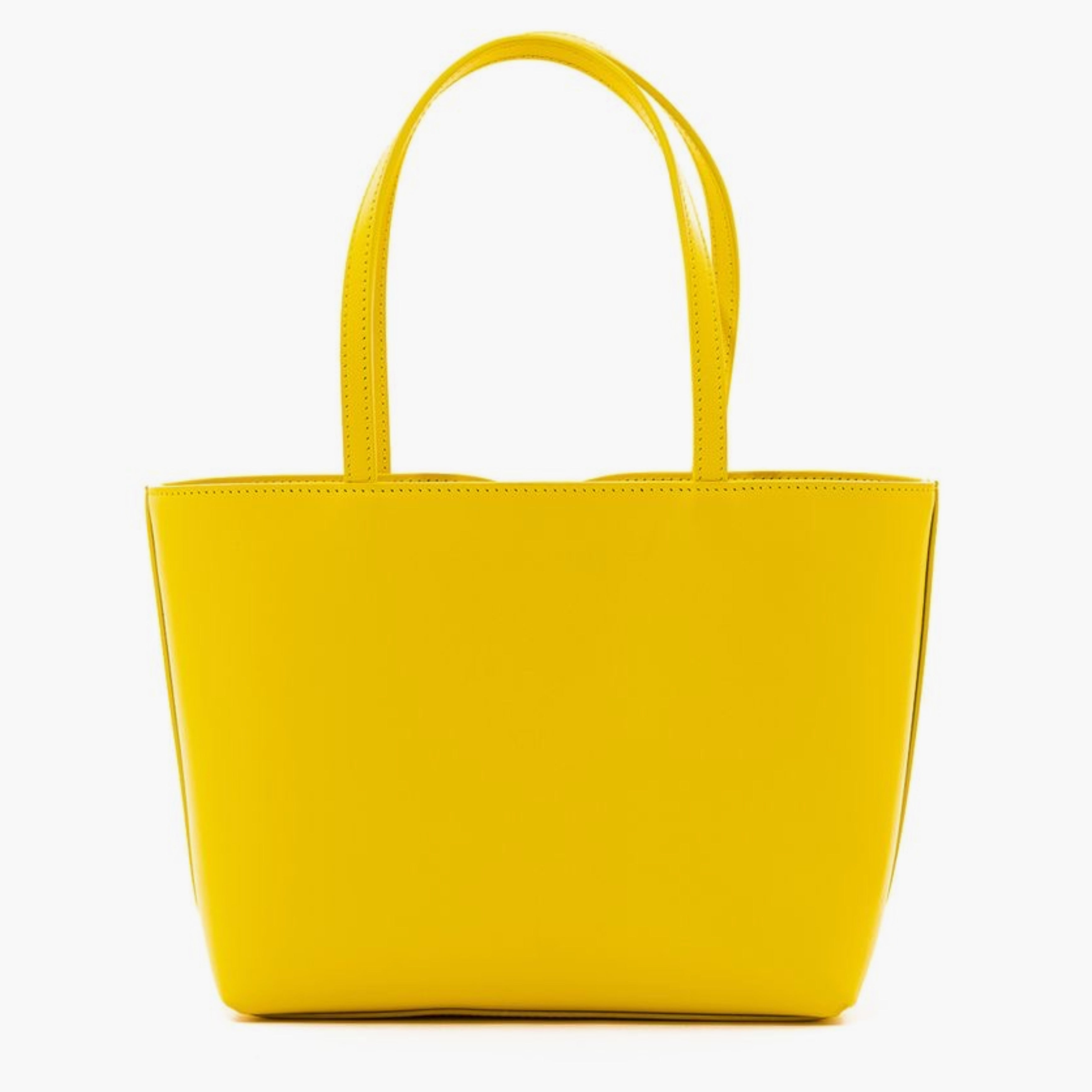 Дамска луксозна шопер чанта от ествествена кожа в жълто Dolce & Gabbana Women’s Yellow Leather Medium Tote Bag