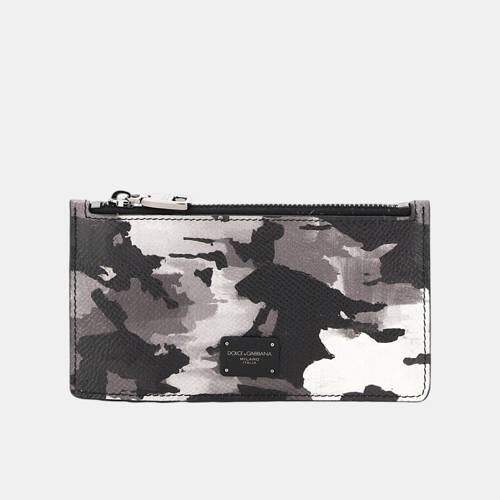 Dolce & Gabbana Camouflage Logo Plaque Coin Purse Wallet BP2527 AZ657
