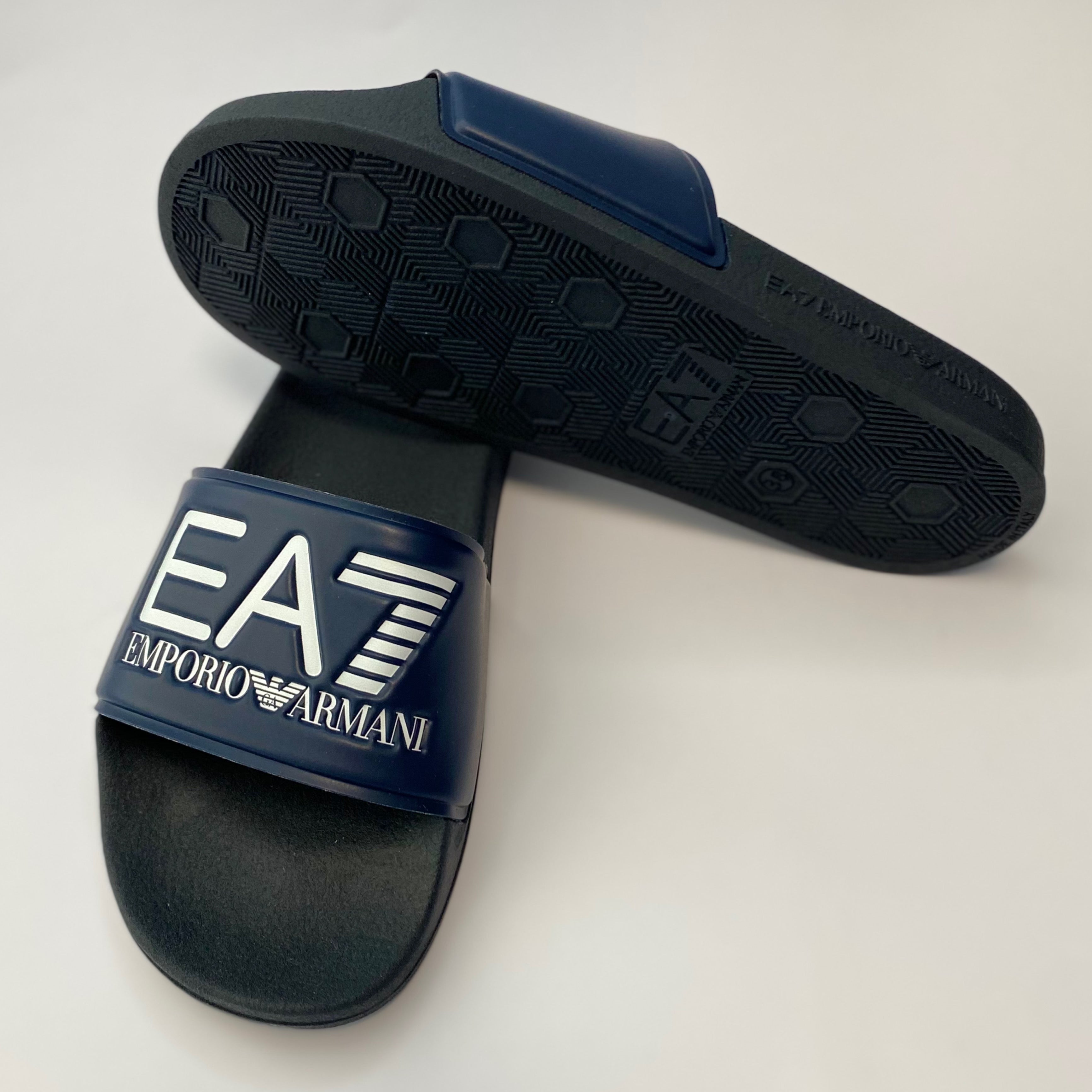 Дамски чехли джапанки EA7 Emporio Armani XCP001 XCC22 00285 в тъмно синьо и черно