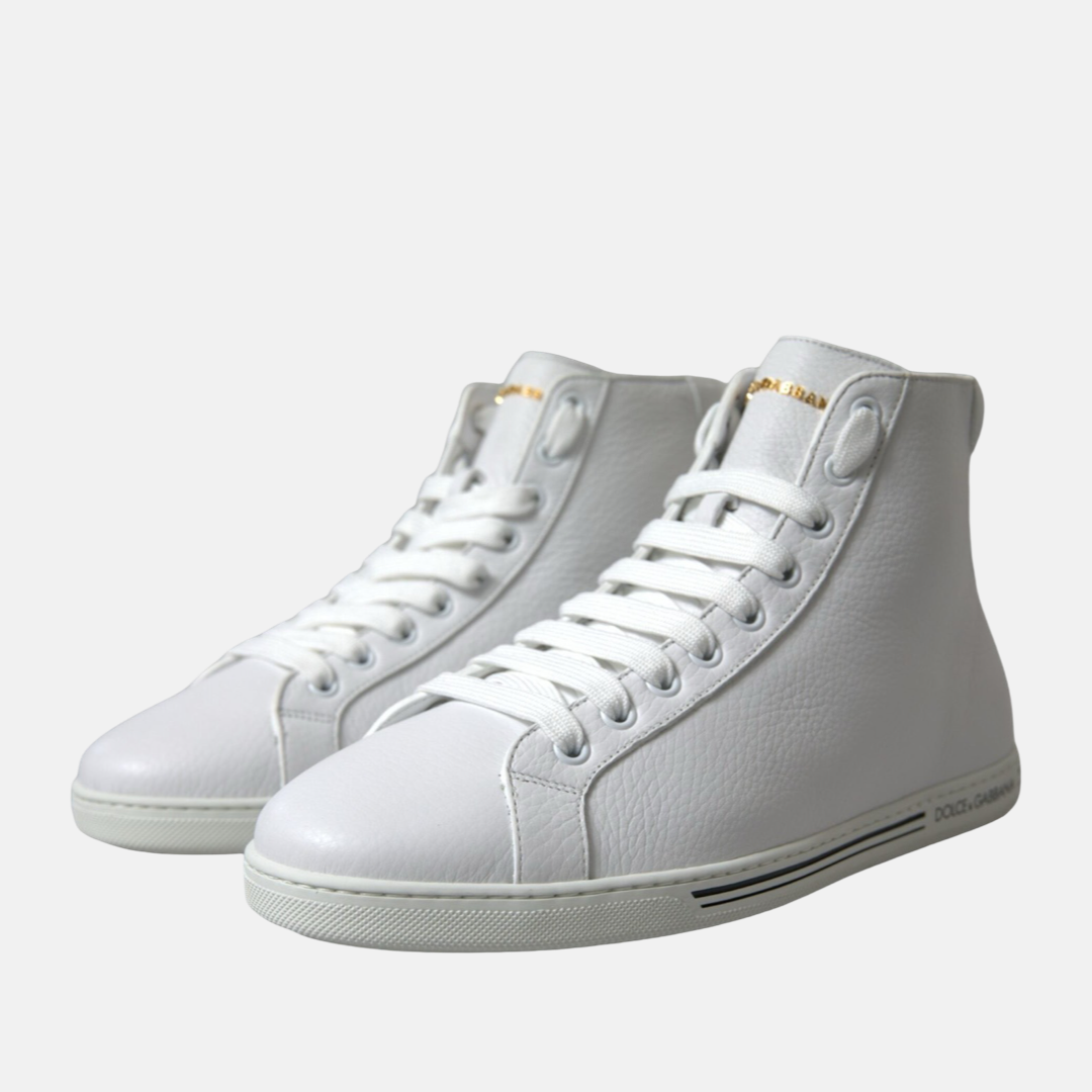 Мъжки бели високи кецове Dolce & Gabbana Saint Tropez High Top Men Sneakers