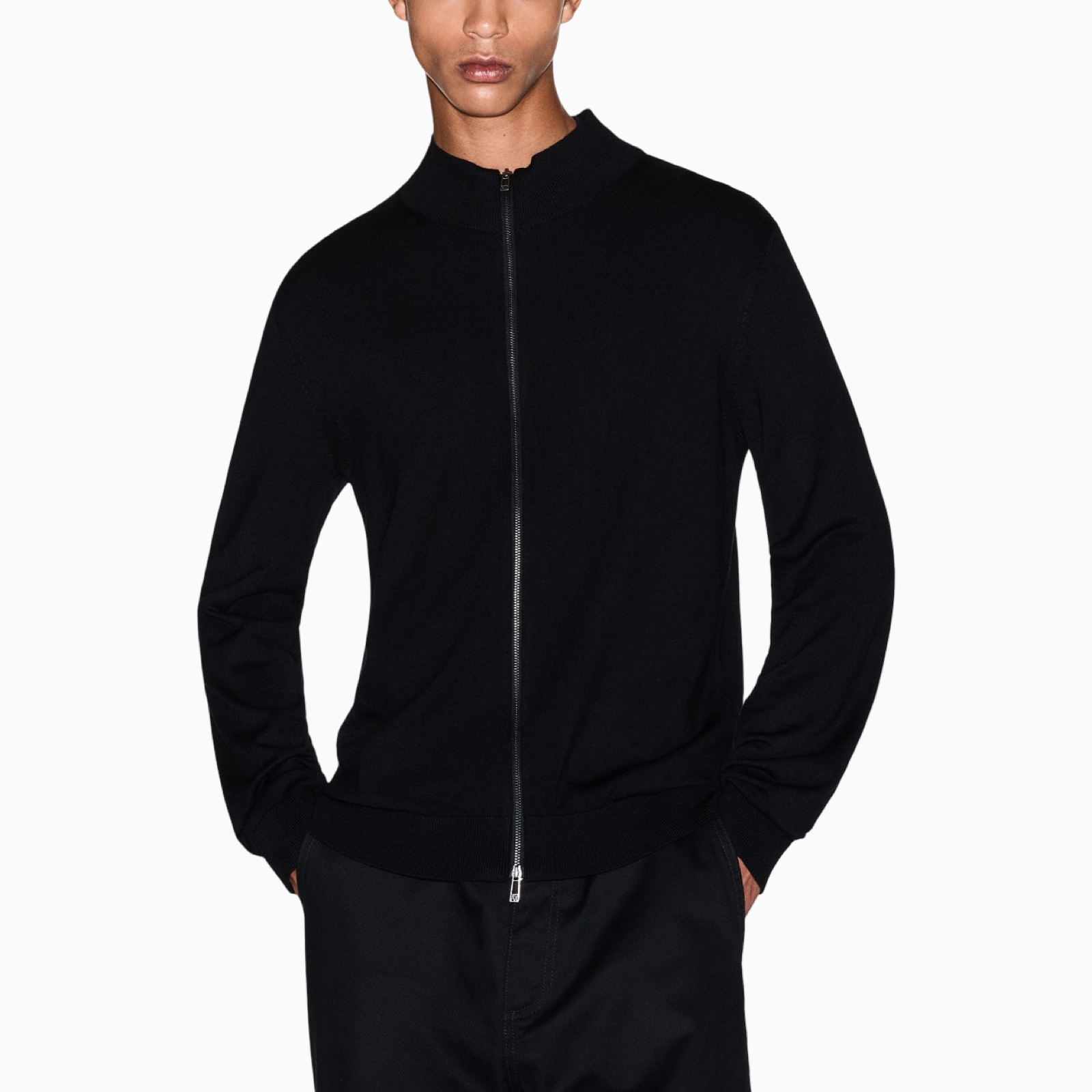 Мъжка черна жилетка Armani Exchange Men Cardigan XM001279 AF10454 Front View