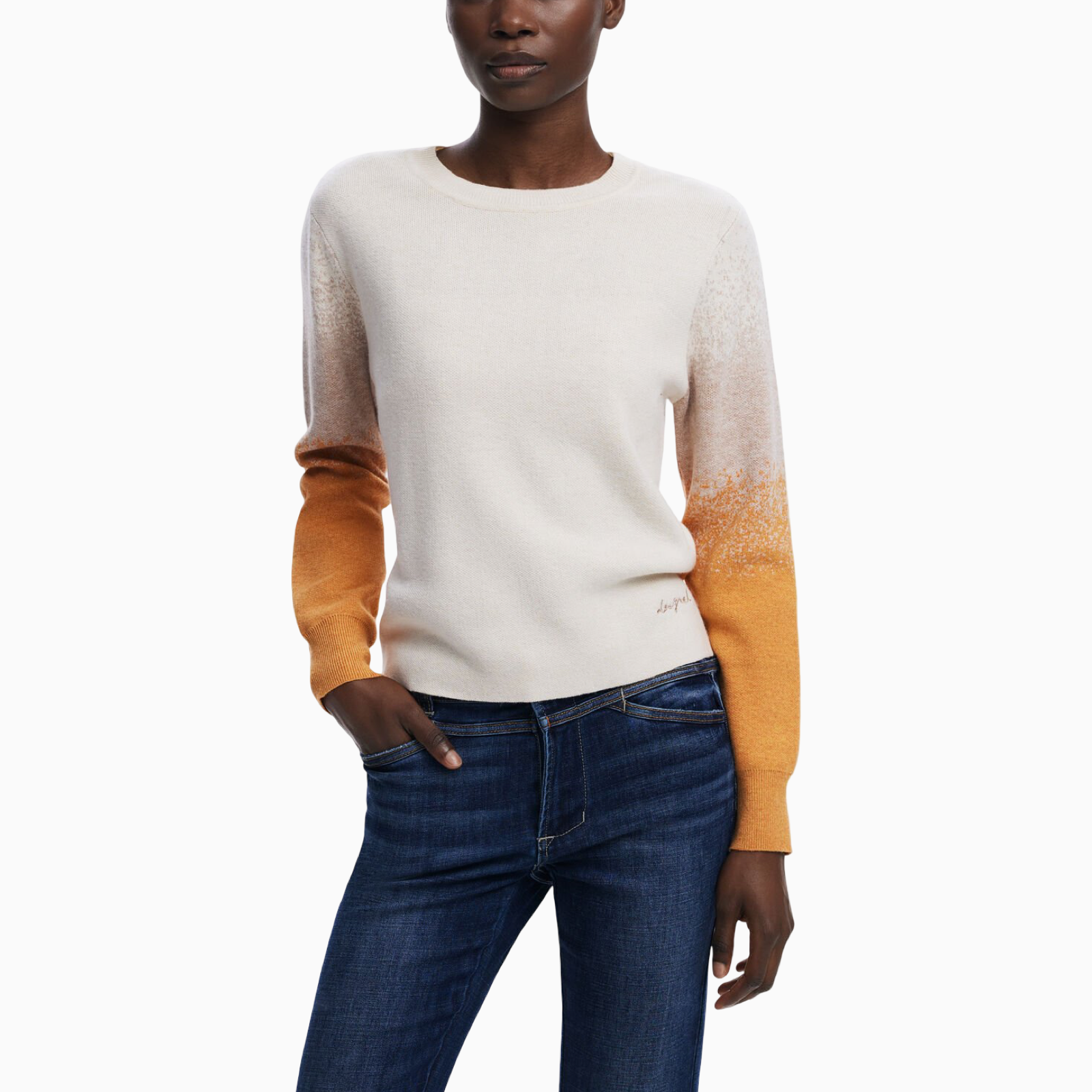 Дамски пуловер Desigual Sweater 25WWJF24 Front View