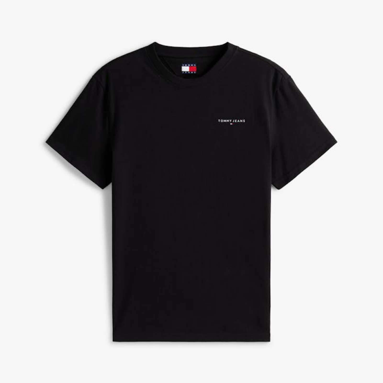 Мъжка черна тениска Tommy Hilfiger Jeans Men T-shirt DM0DM21780 BDS Front View