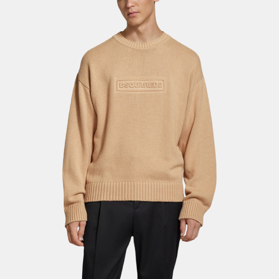 Мъжки бежов пуловер Dsquared² Men Sweater