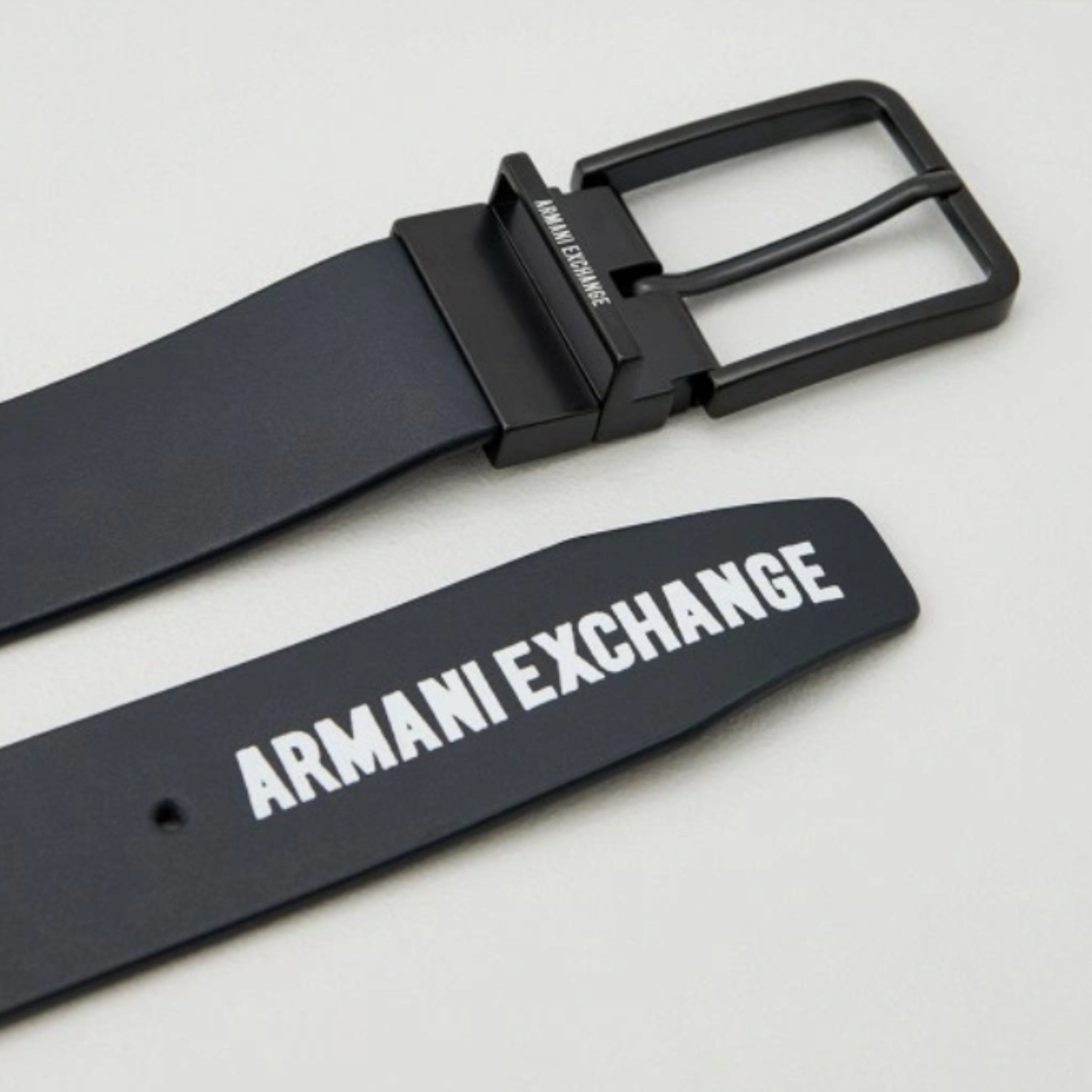 Мъжки черен колан от естествена кожа Armani Exchange 951394 4R850 19921 нова колекция