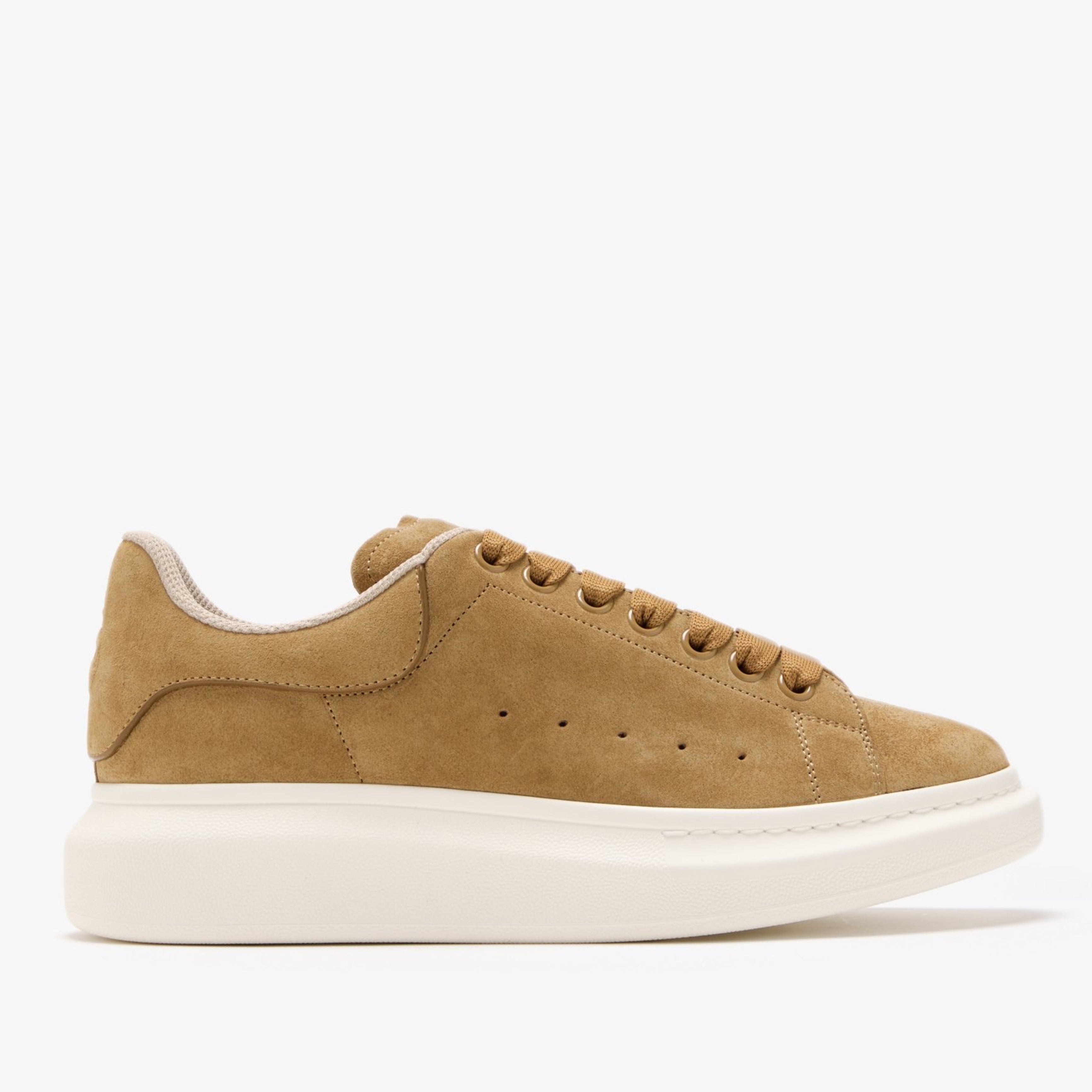 Мъжки луксозни кецове от естествен велур в бежово Men’s sneakers Alexander Mcqueen 807880WIA502150 Beige