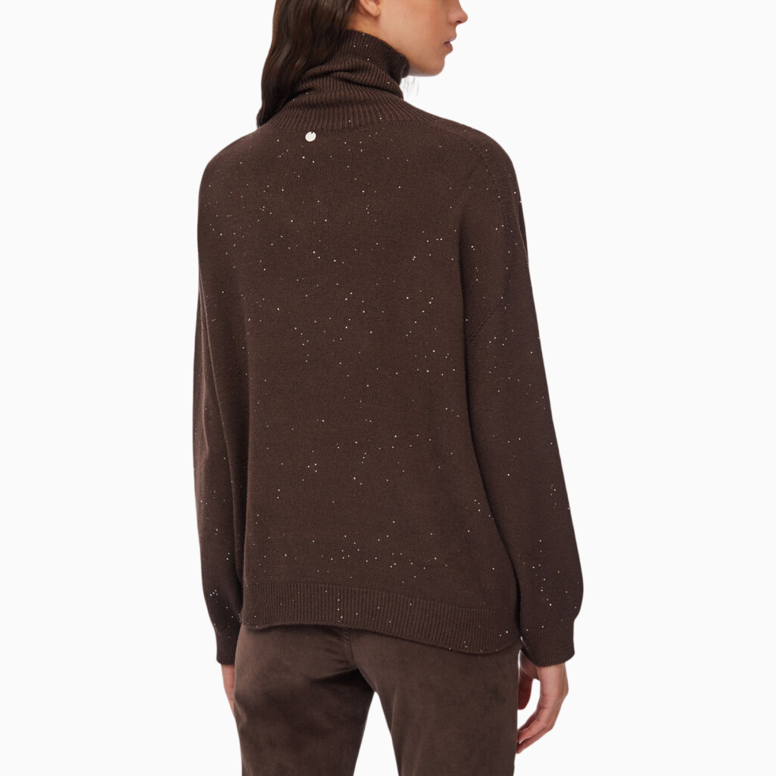 Дамски кафяв пуловер Liu Jo Women Sweater MF5234 MA27R Back View